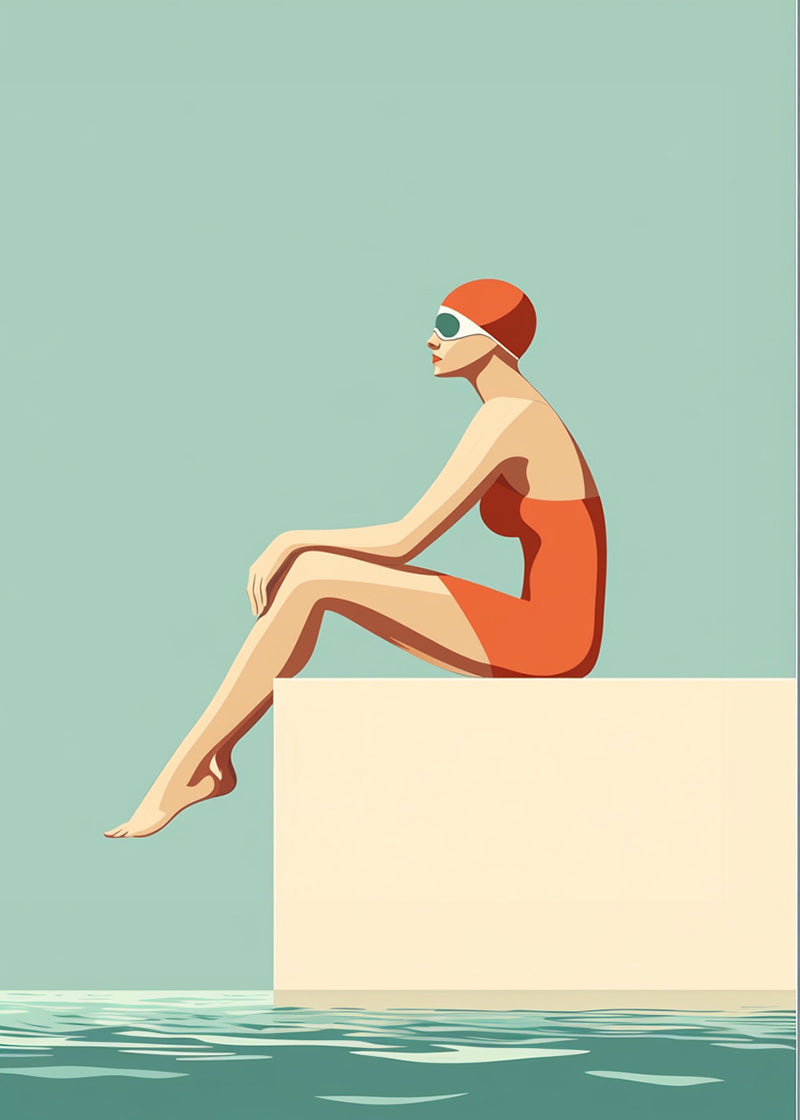 En svømmer på kanten