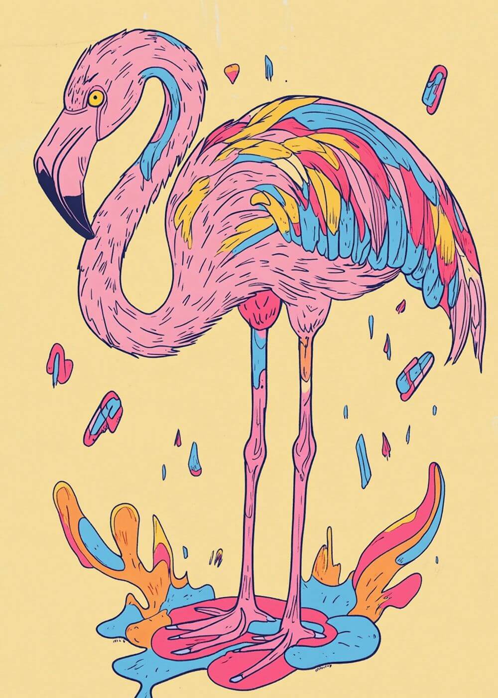 Farvefuld Flamingo