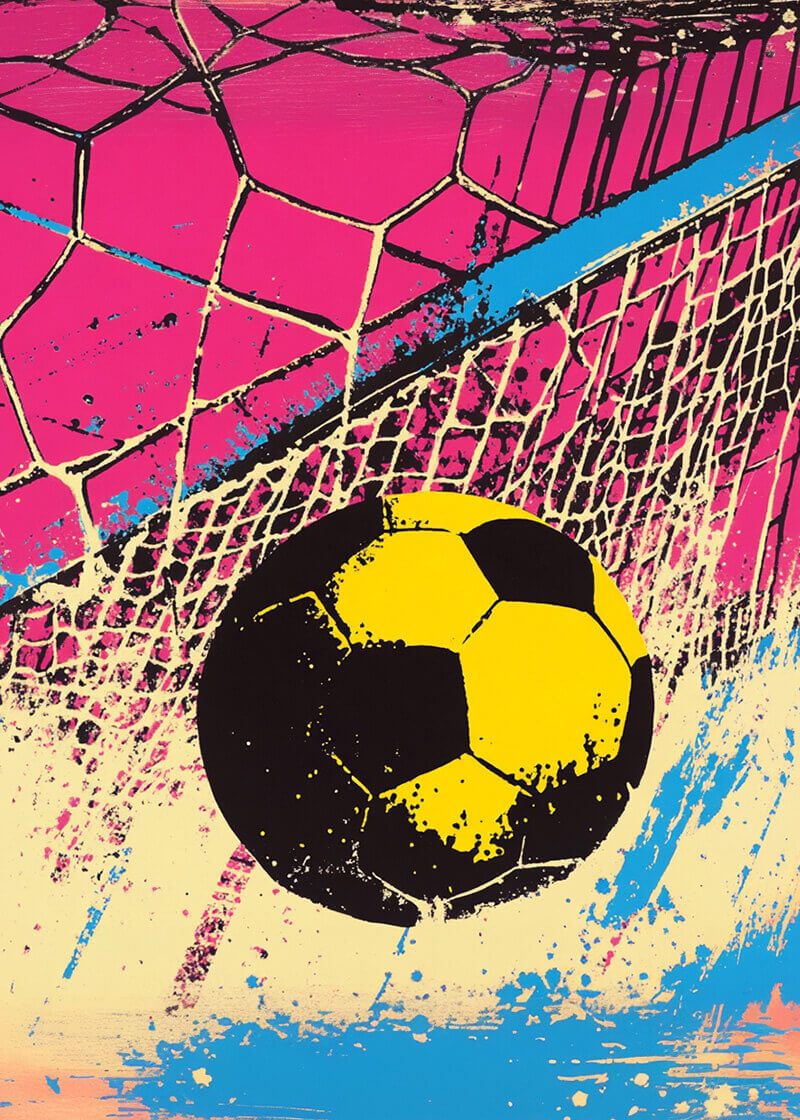 Fodbold i Gul og Pink