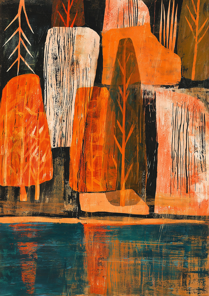 Forest Orange Sunset