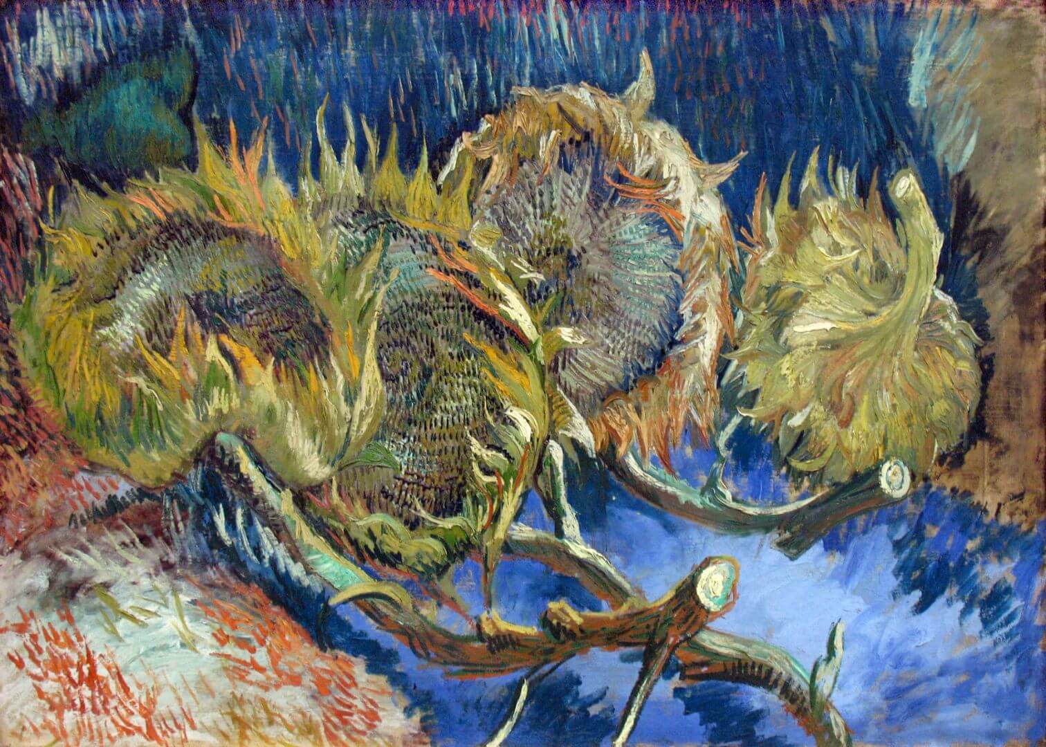 Four Withered Sunflowers (1887)