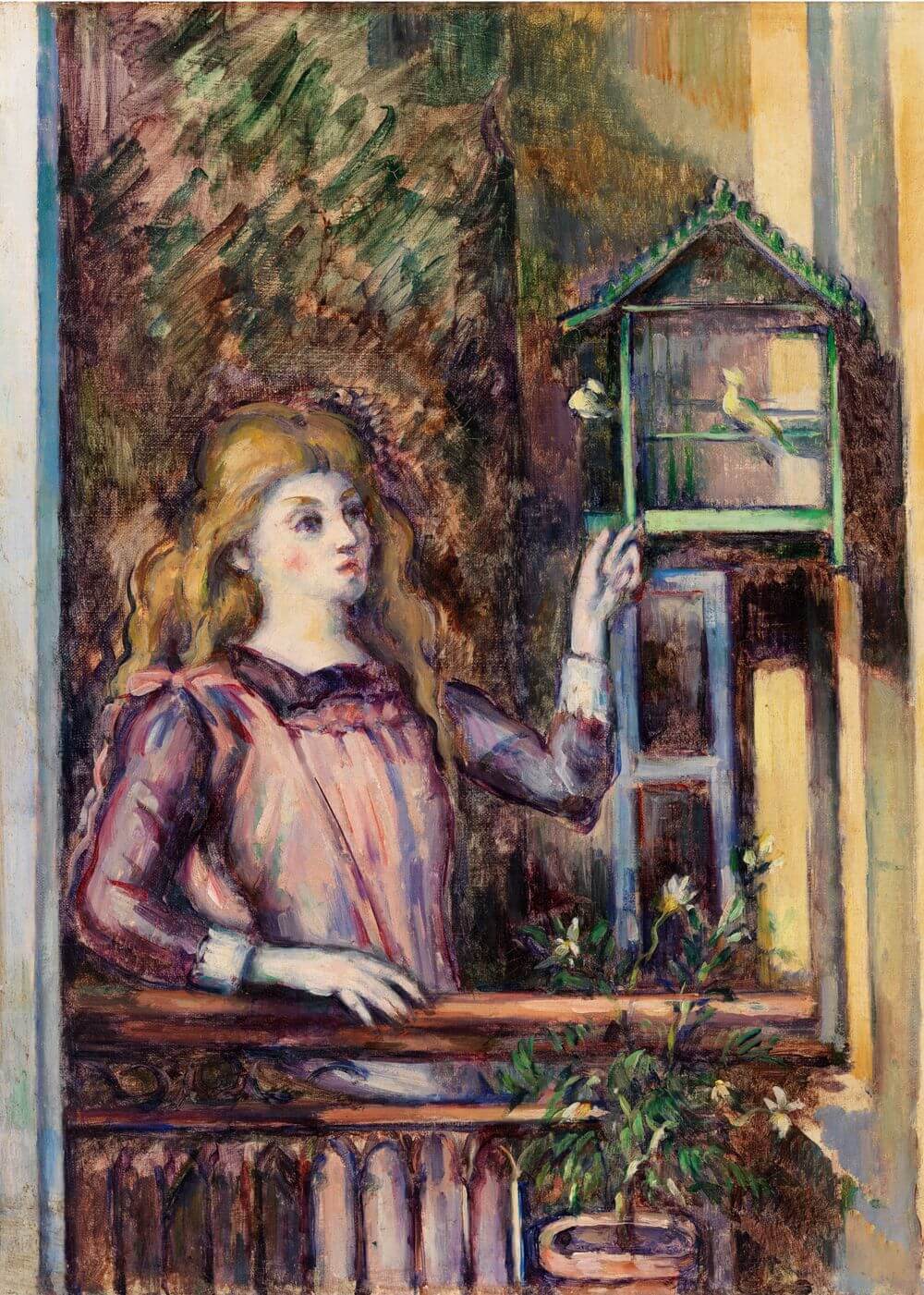 Girl with Birdcage