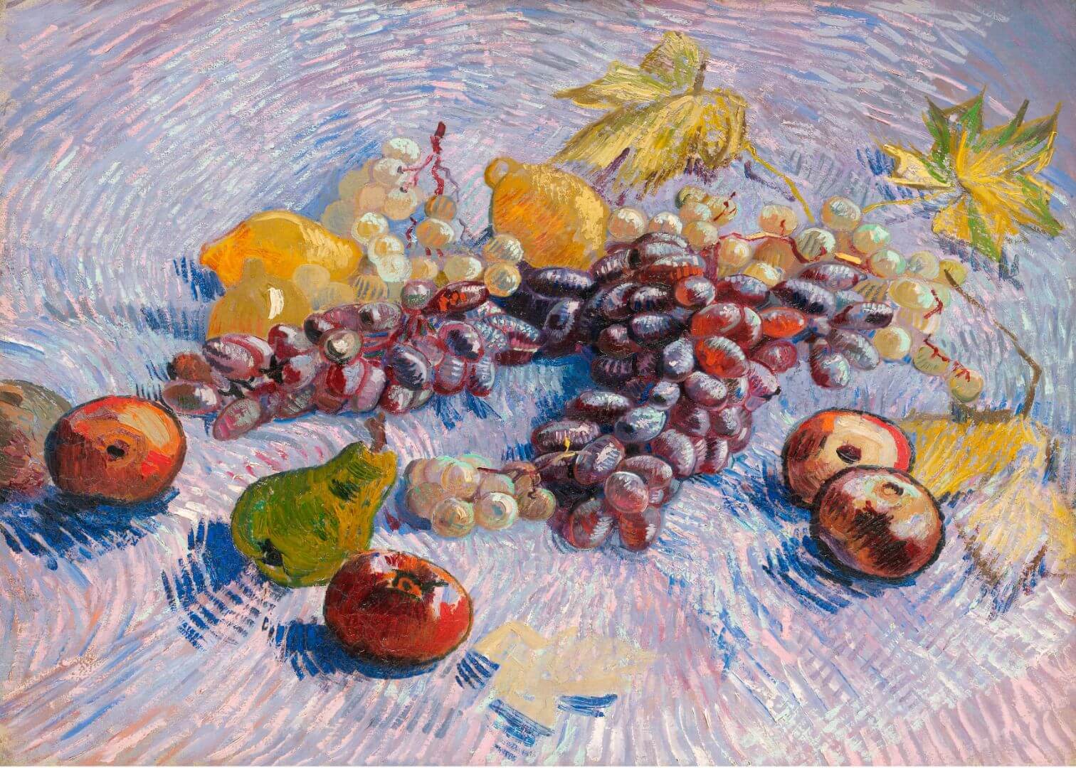 Grapes, Lemons, Pears, and Apples (1887)