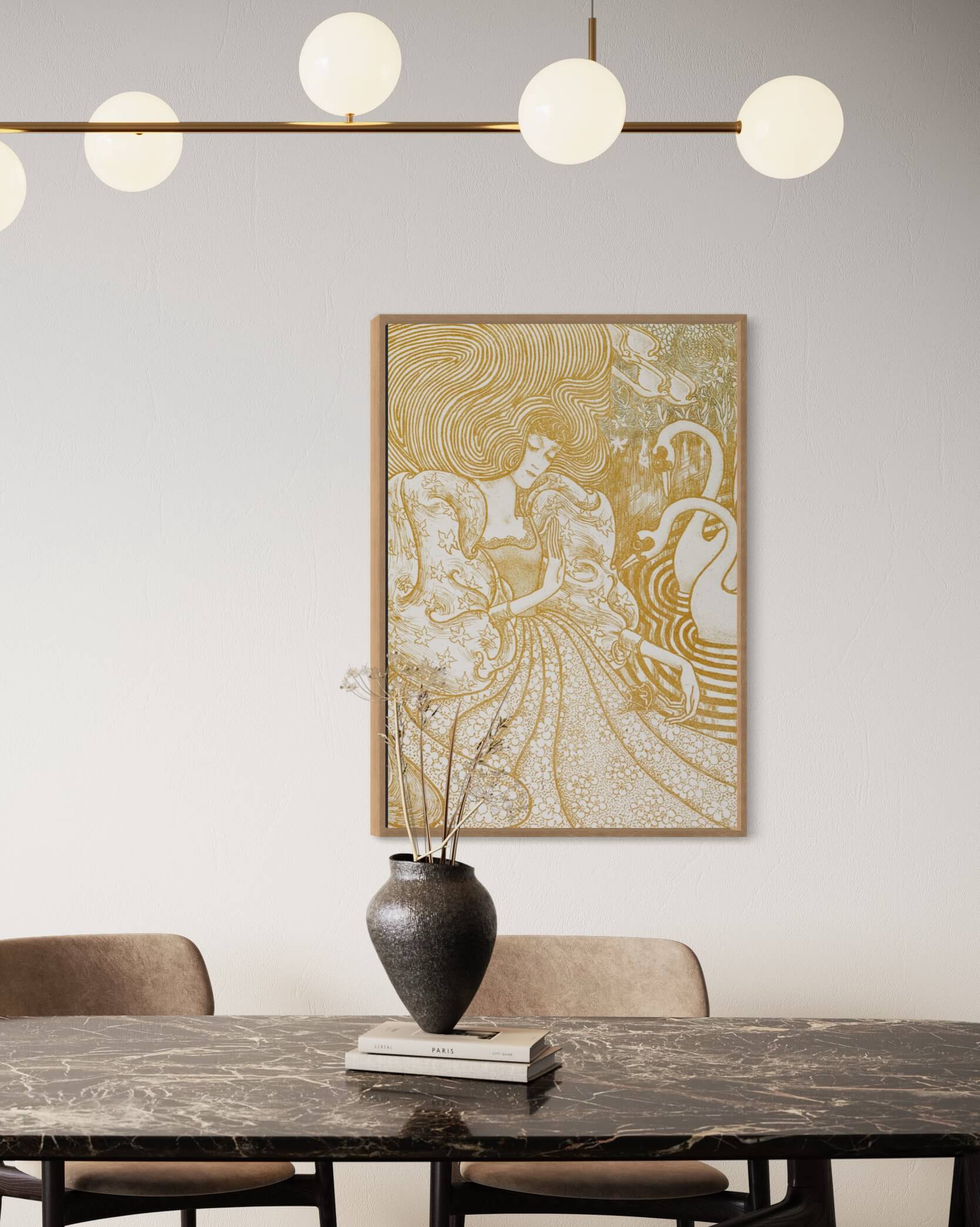 Guldkvinden og de to svaner