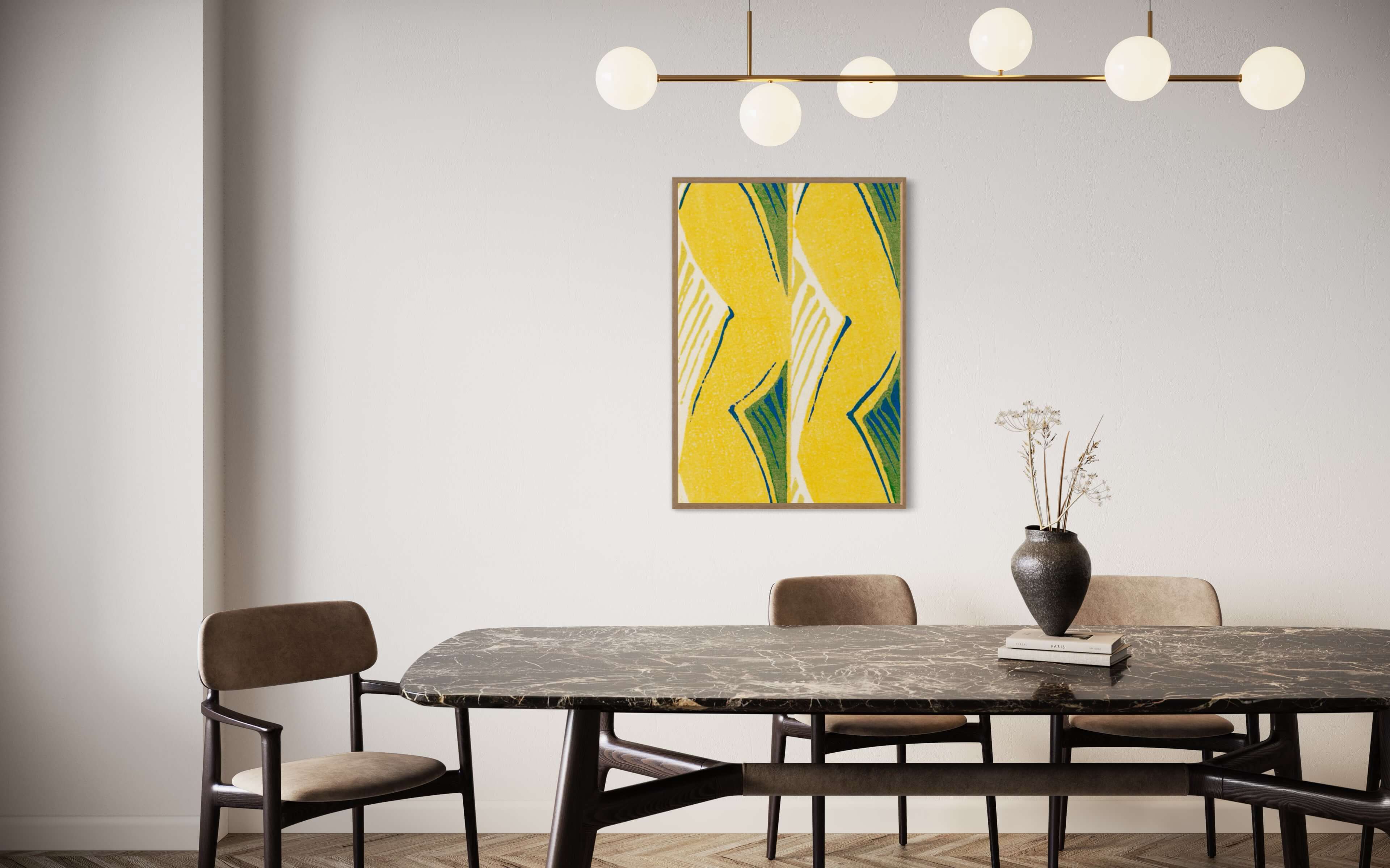 Gult og grønt mønster