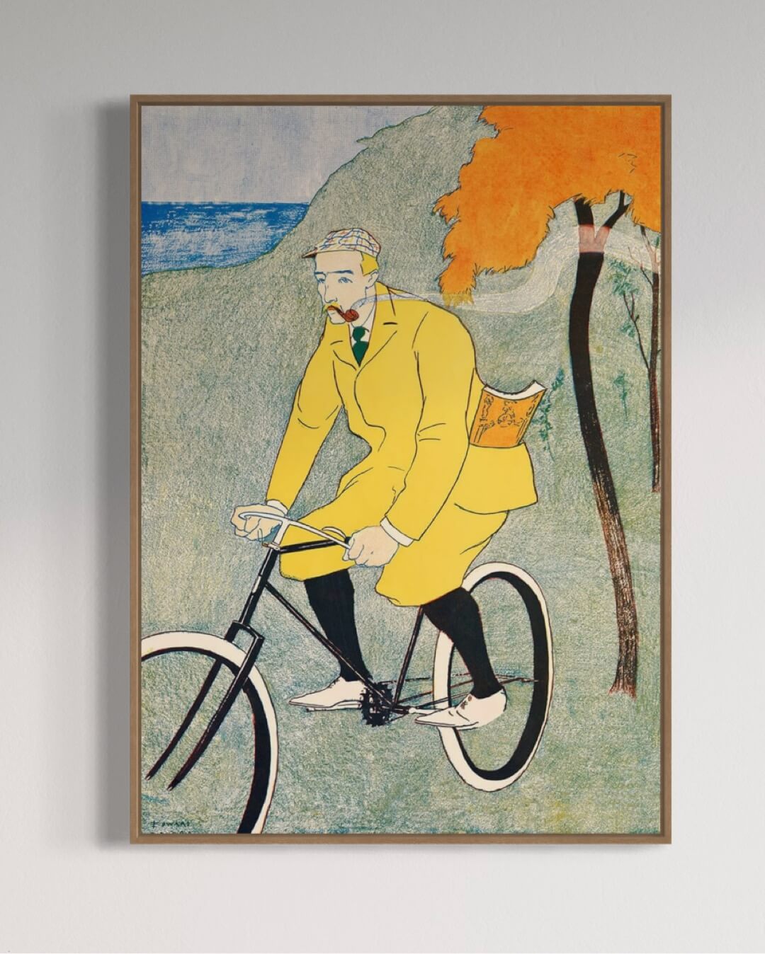 Man riding bicycle