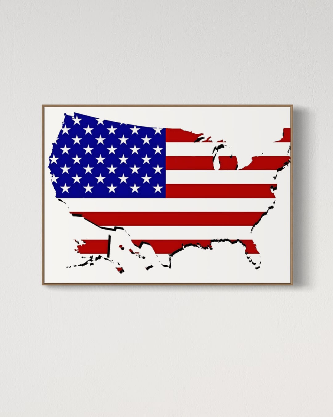 Kort over USA - flag