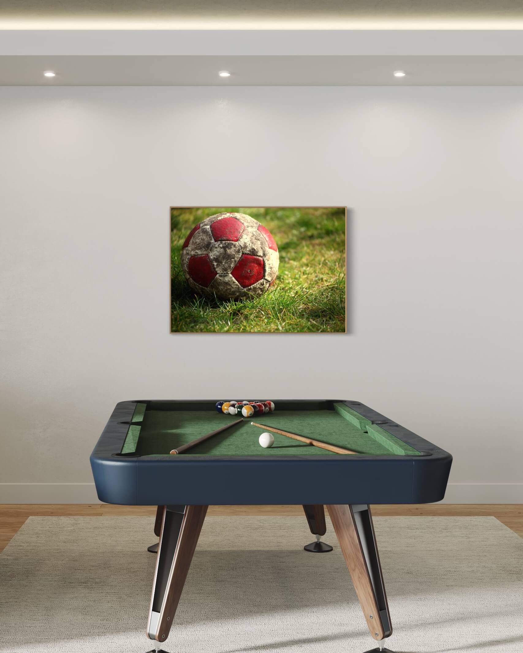 Rød og hvid fodbold