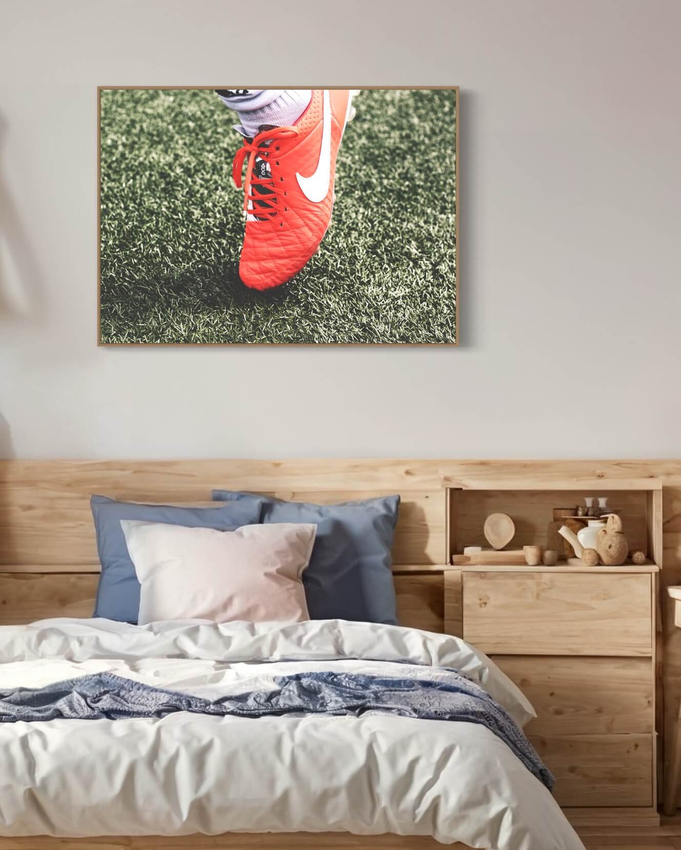 Rød fodboldstøvle
