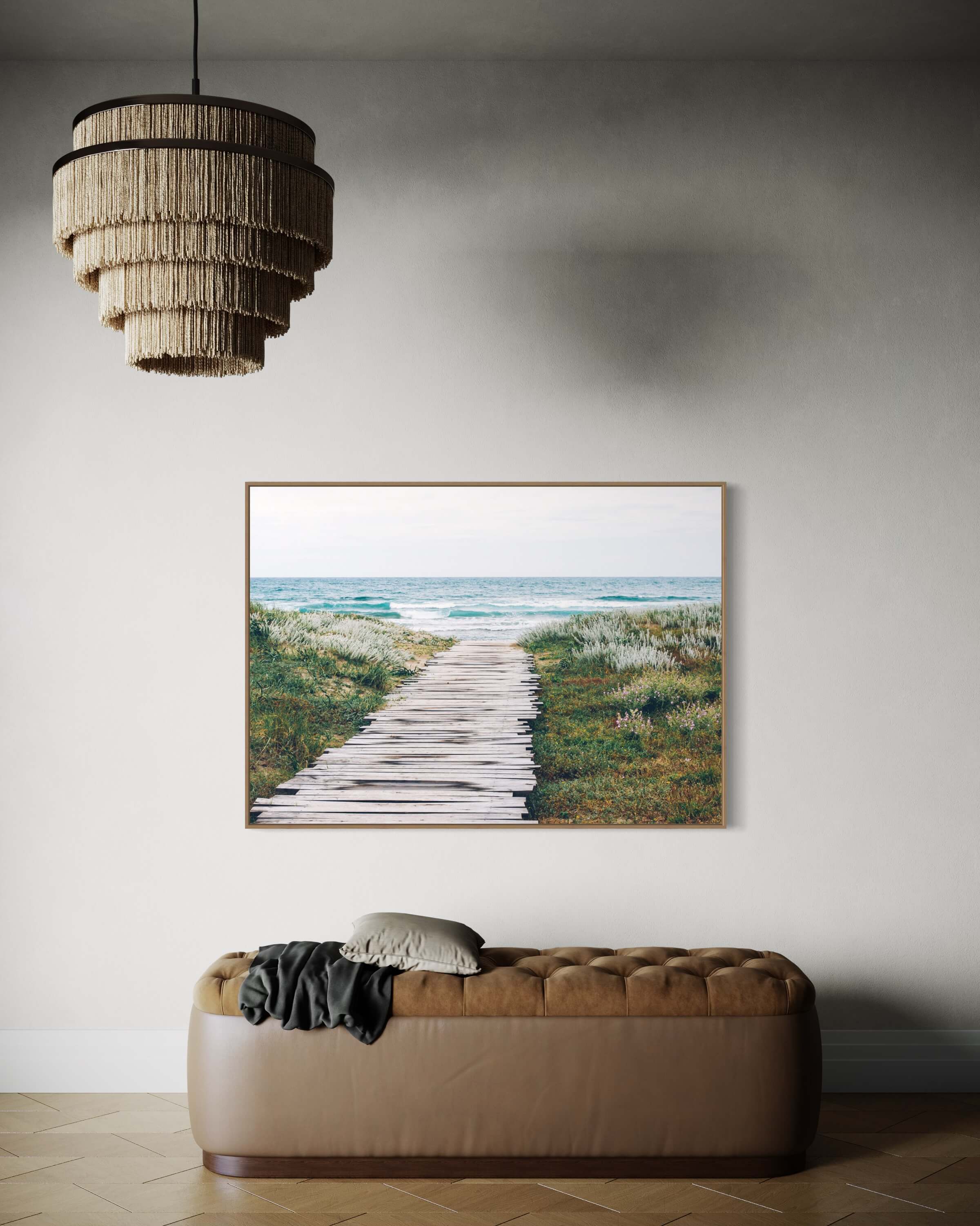 På vej til stranden