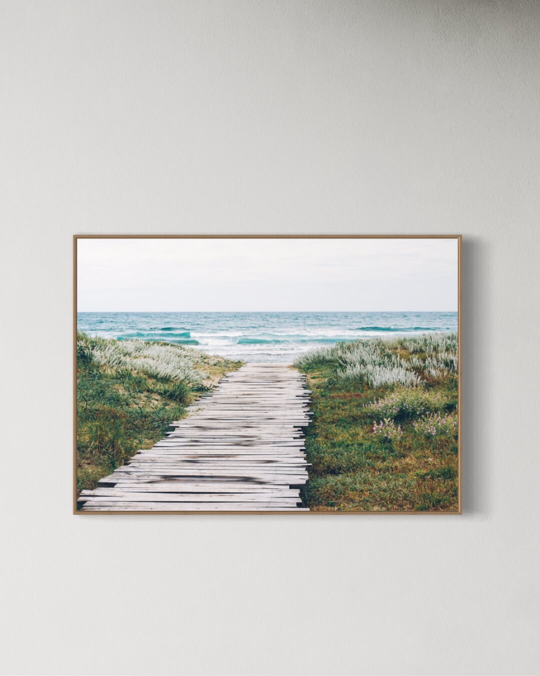 På vej til stranden