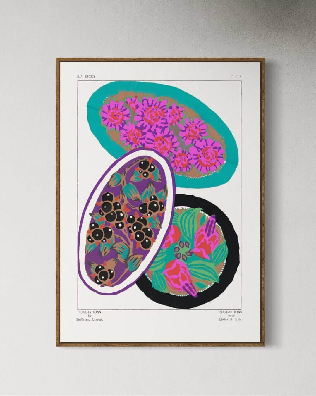 Farverig Blomstermønster Illustration