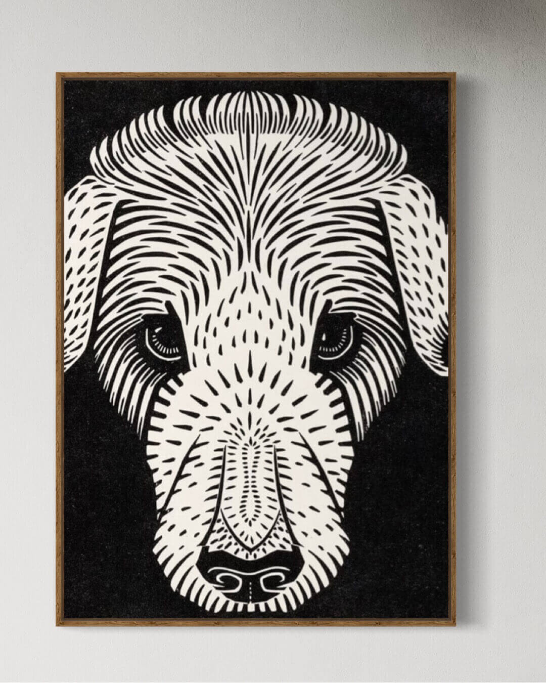 Grafisk Hundehoved Illustration