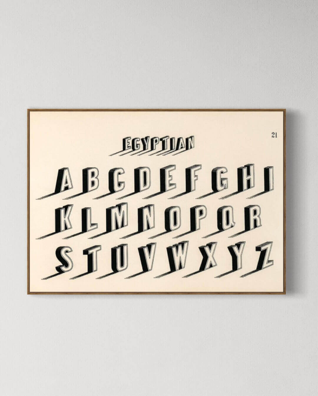 Egyptisk Typografi Alfabet