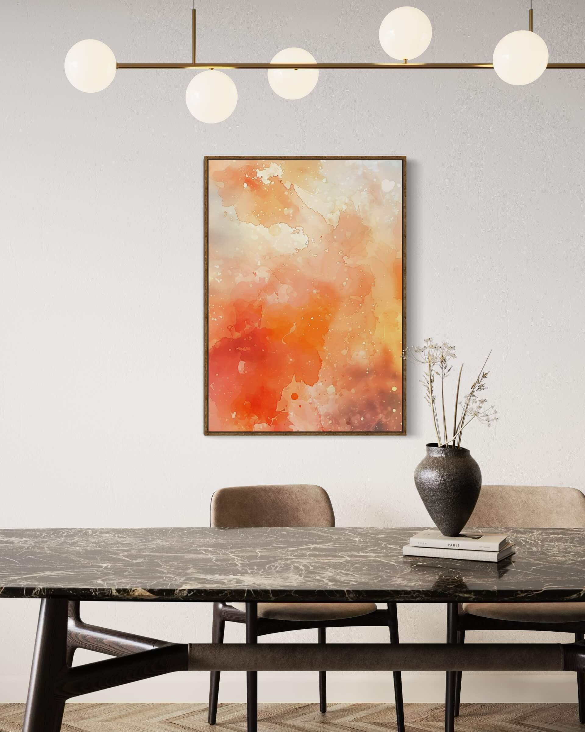 Solnedgang i akvarel