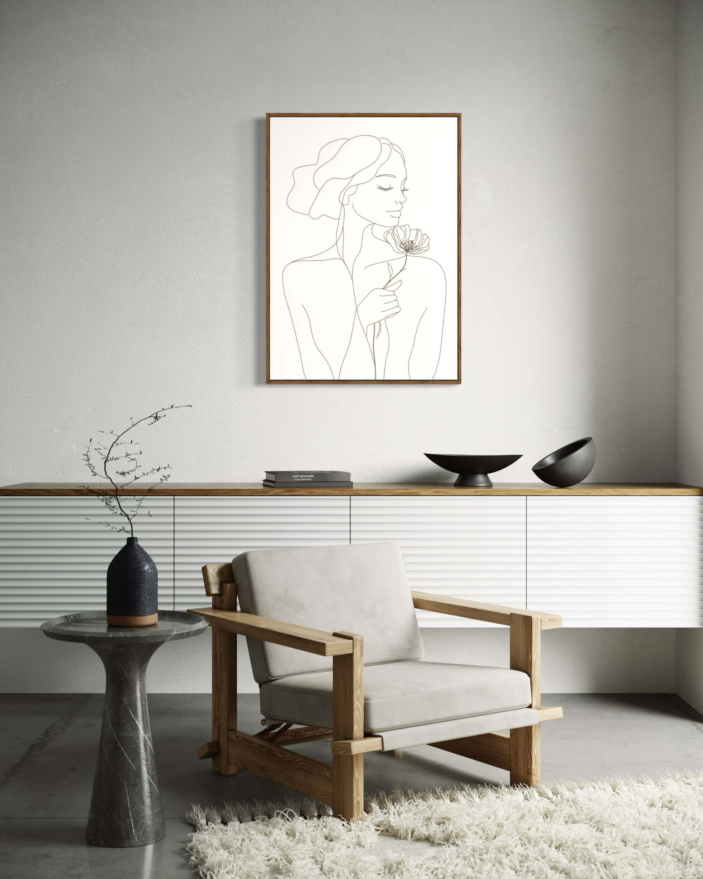Fine line lady