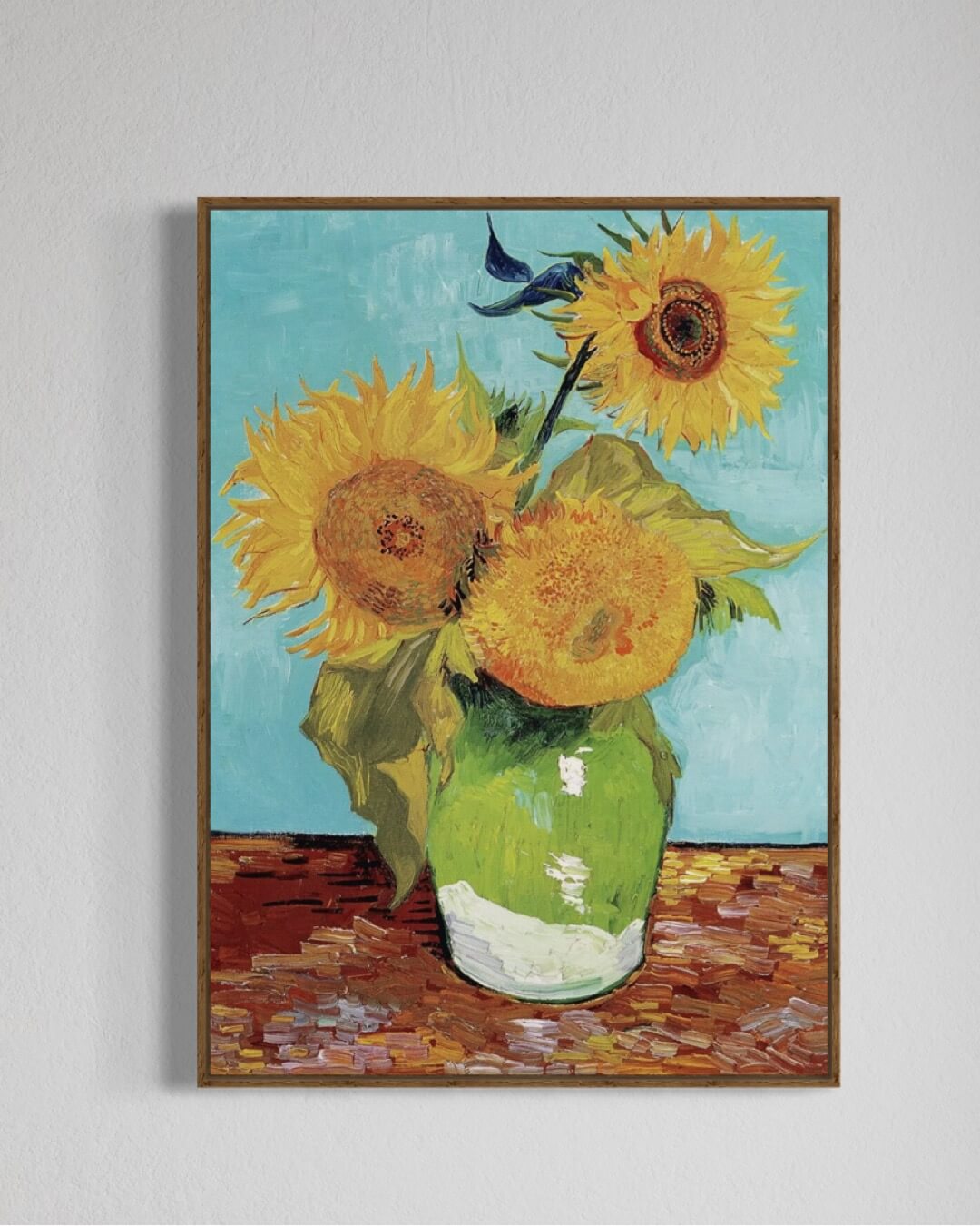 Vase with Three Sunflowers