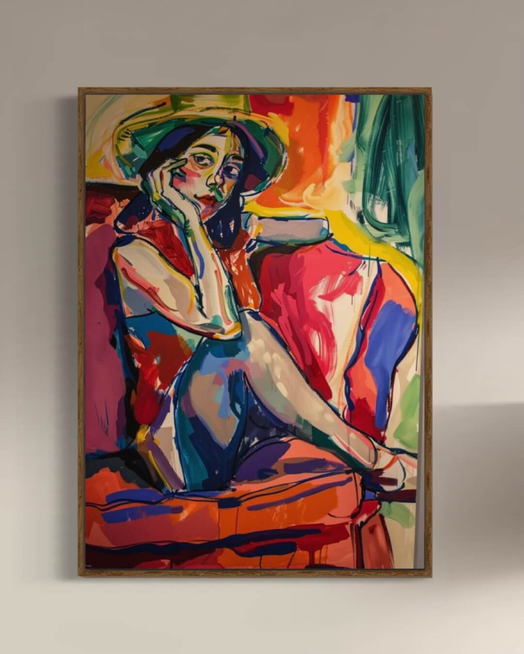 Lady in a sofa - Matisse style