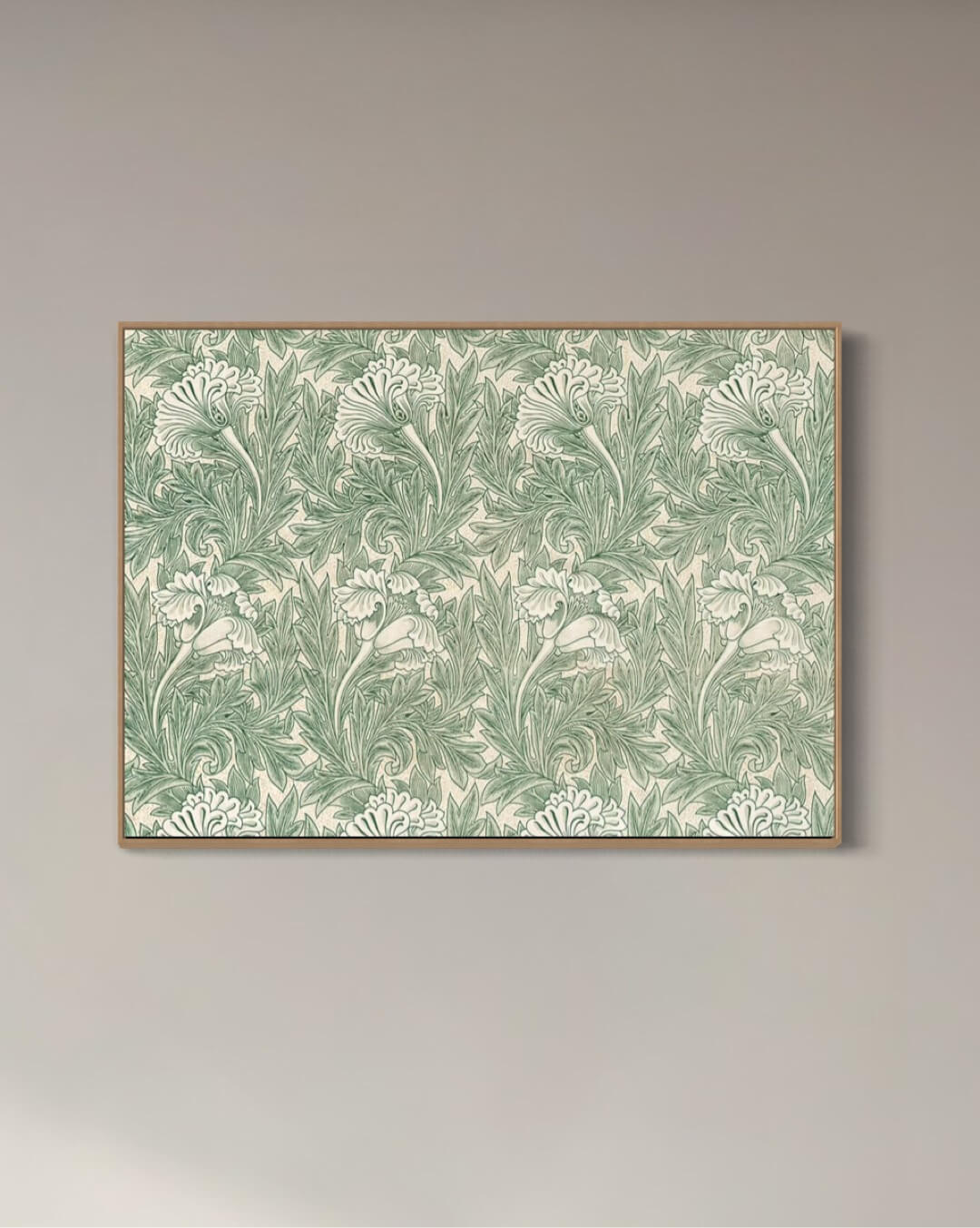 Grøn Botanisk Vintage Tapet Kunst