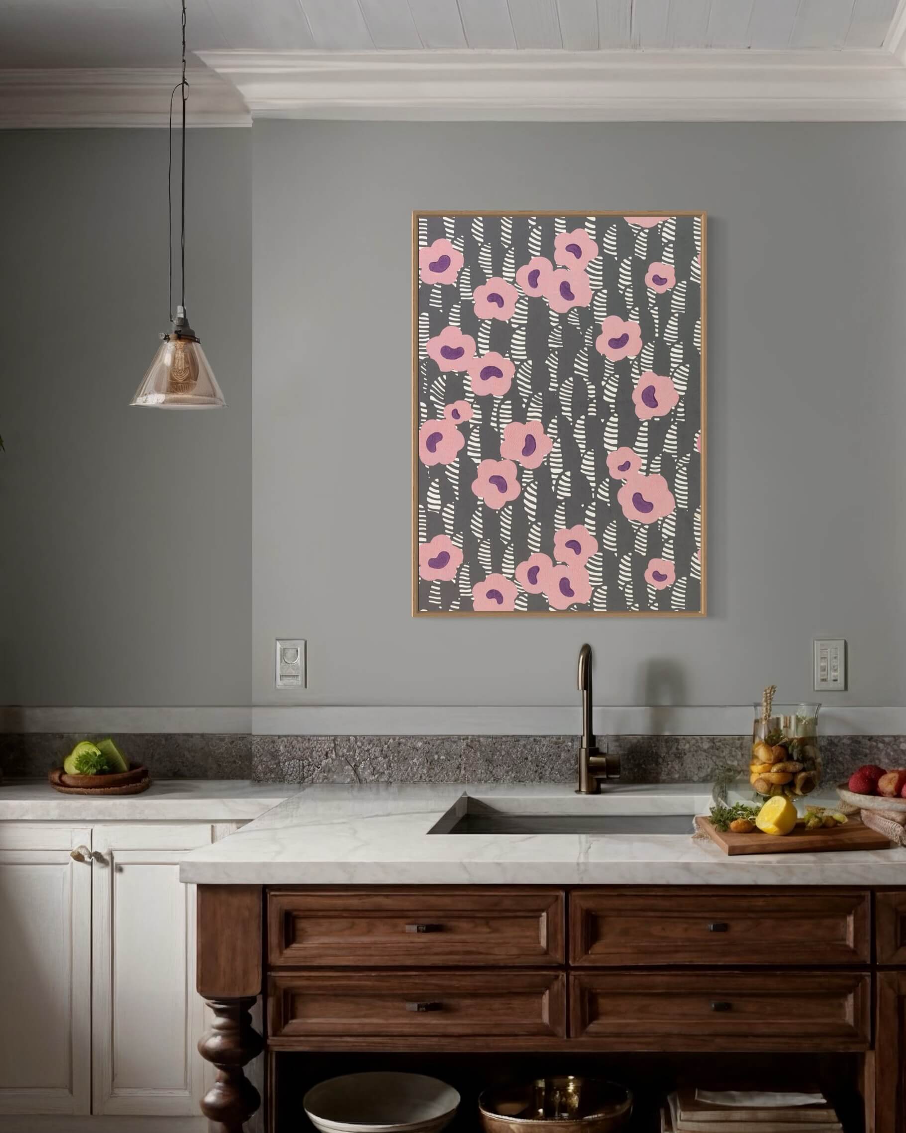 Flower print in blush