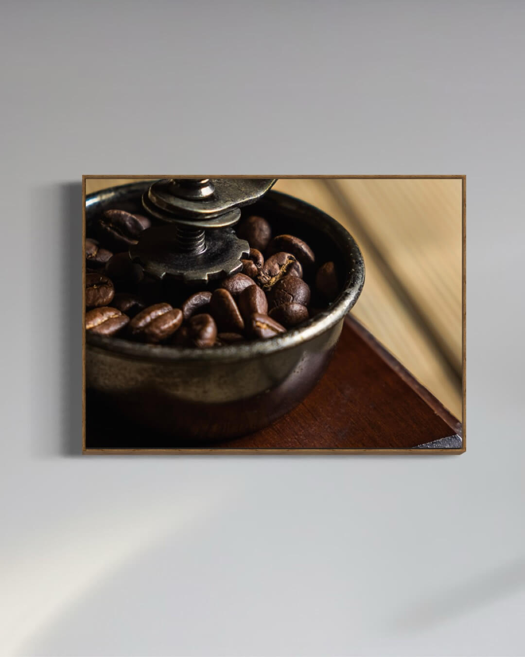 En kaffekværn i drift