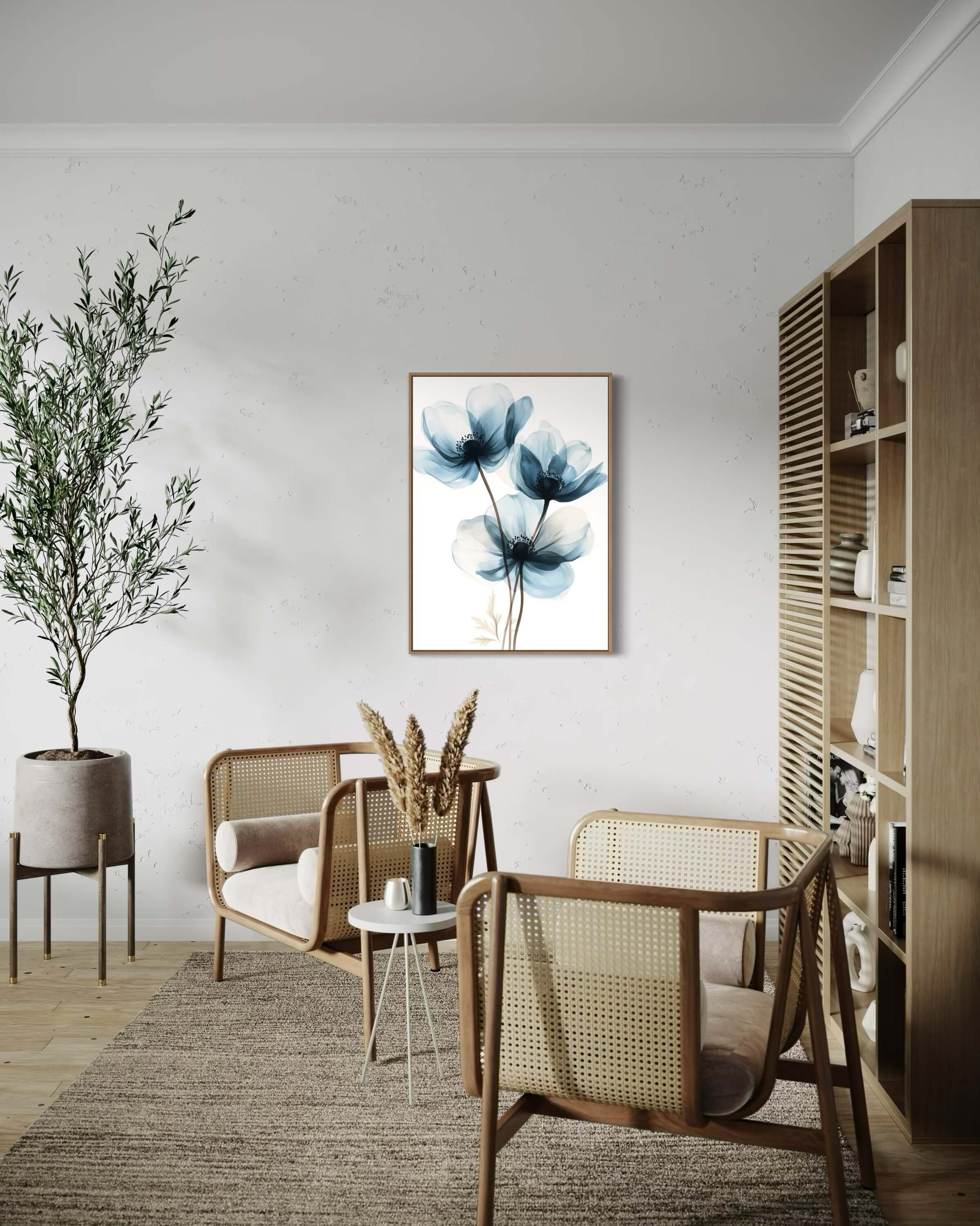 Blomster i blå