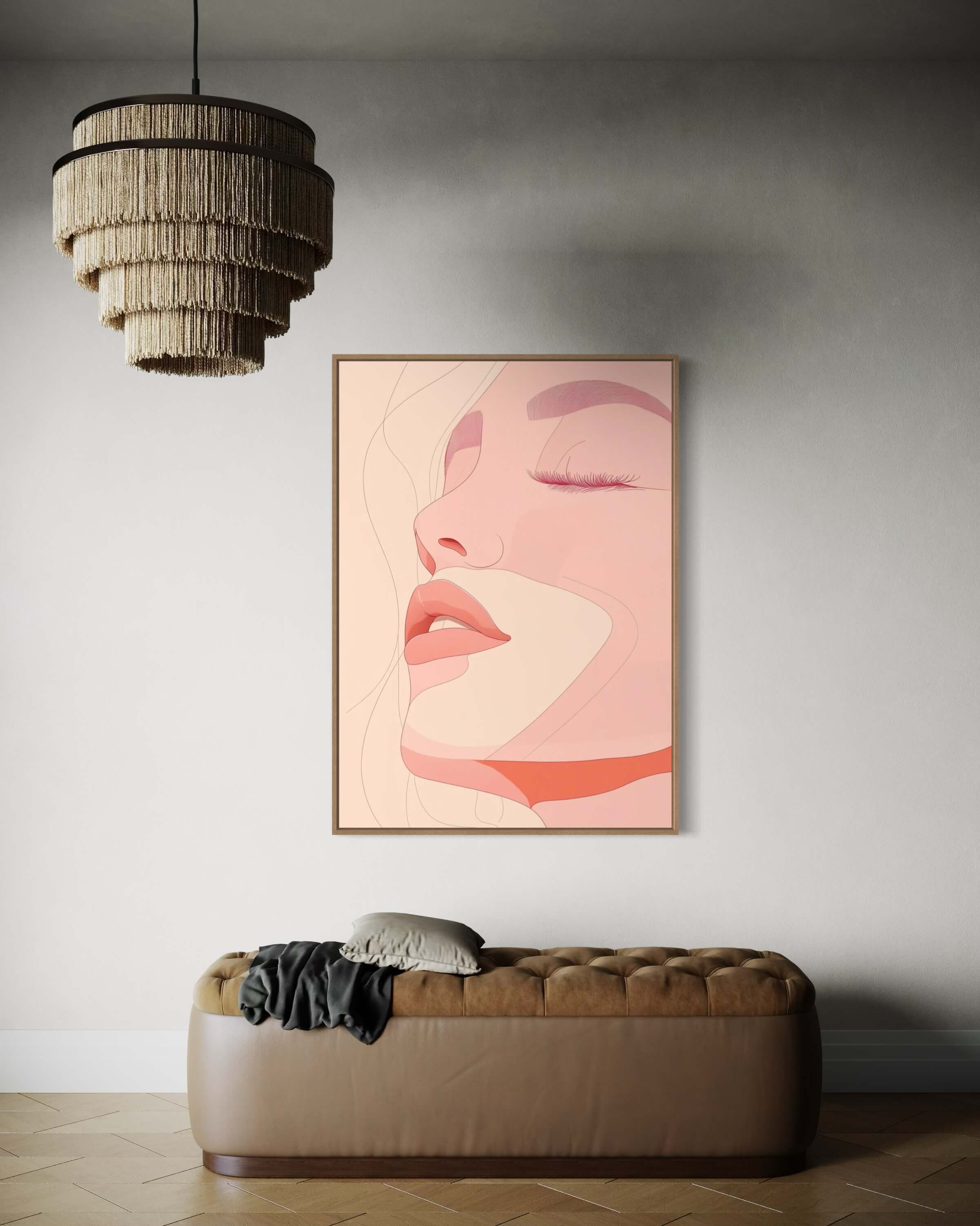 Bedroom pink - billedvæg