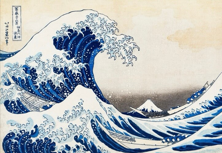 The Great Wave off Kanagawa - blå