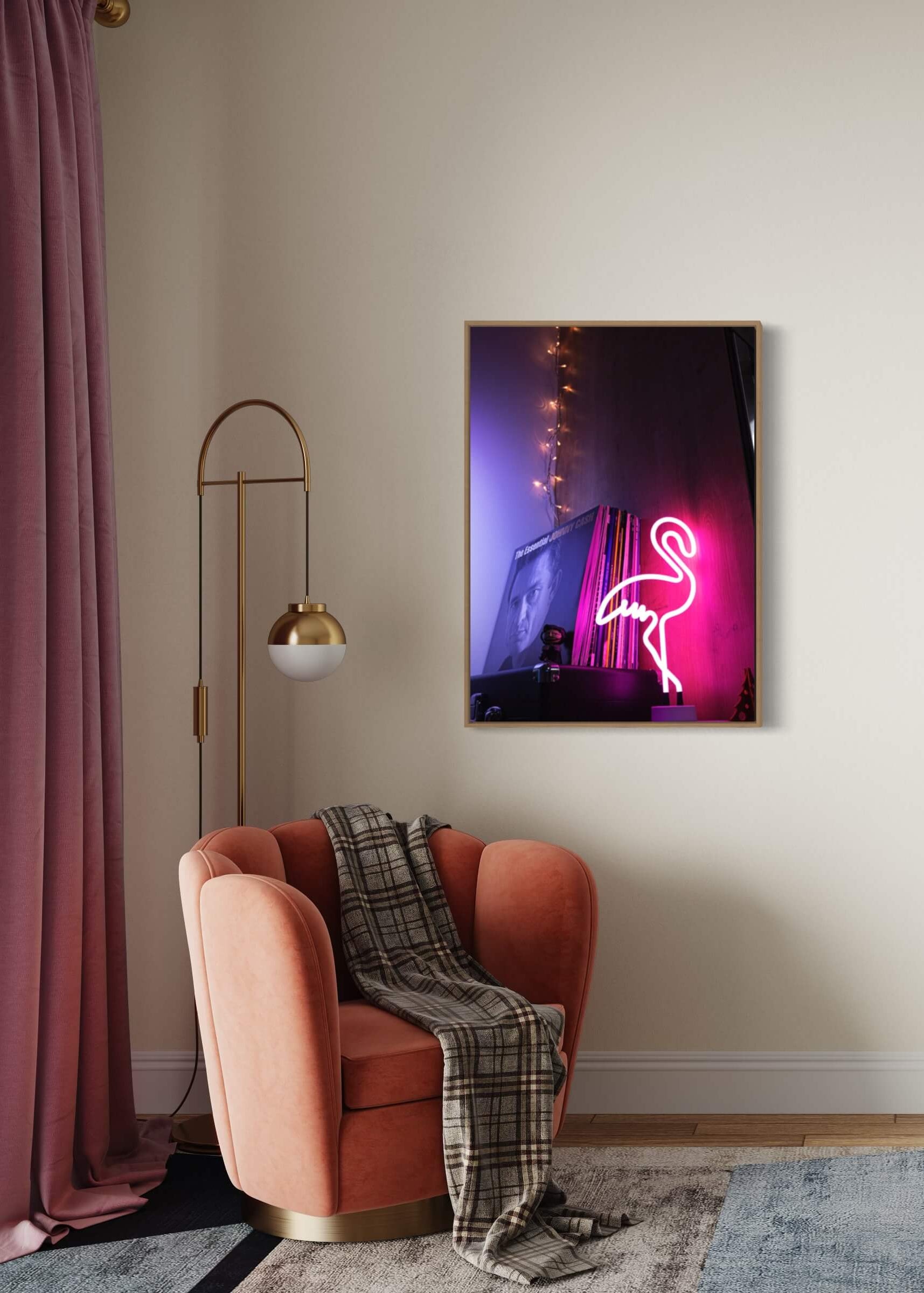 Flamingo i neon