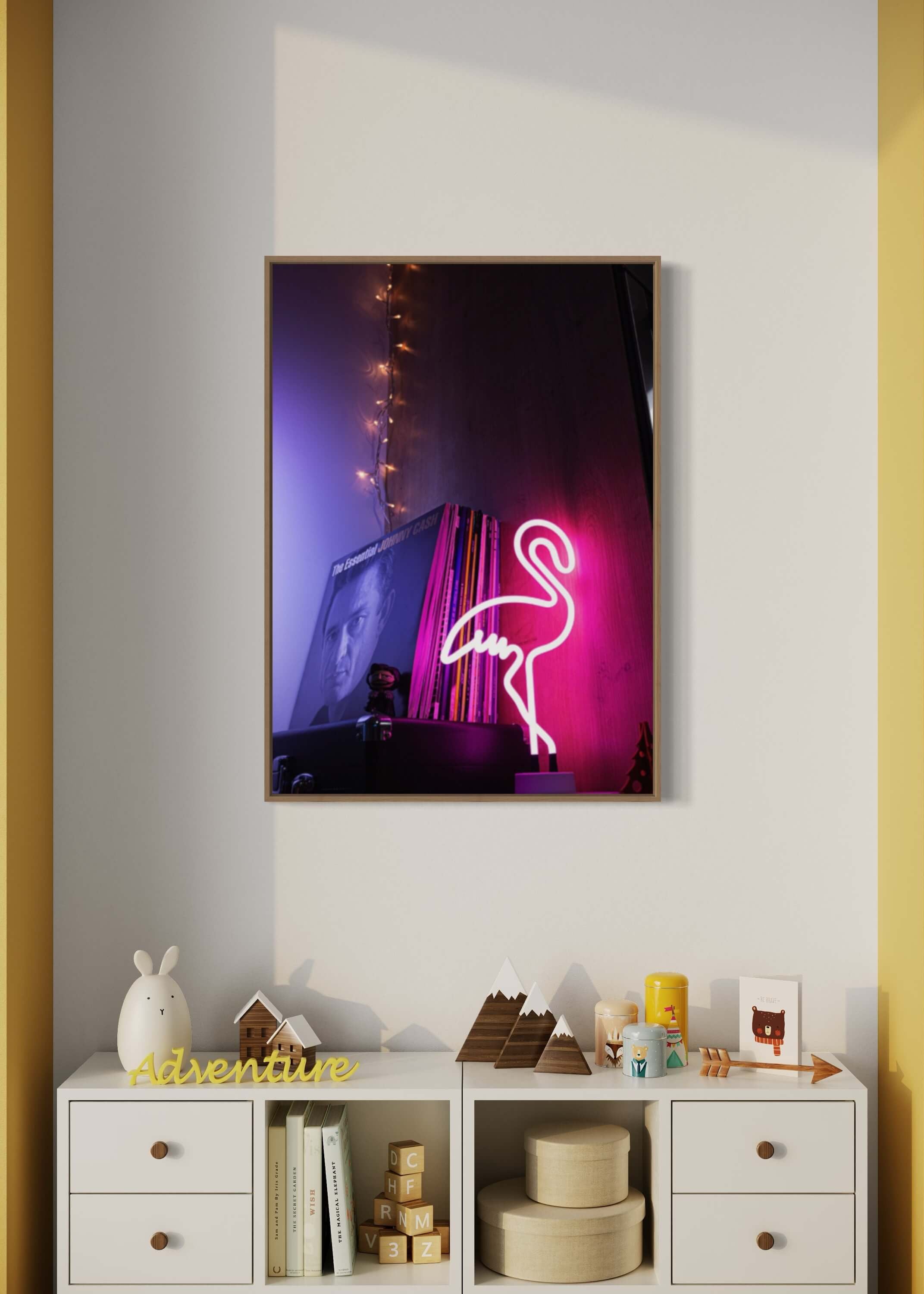 Flamingo i neon