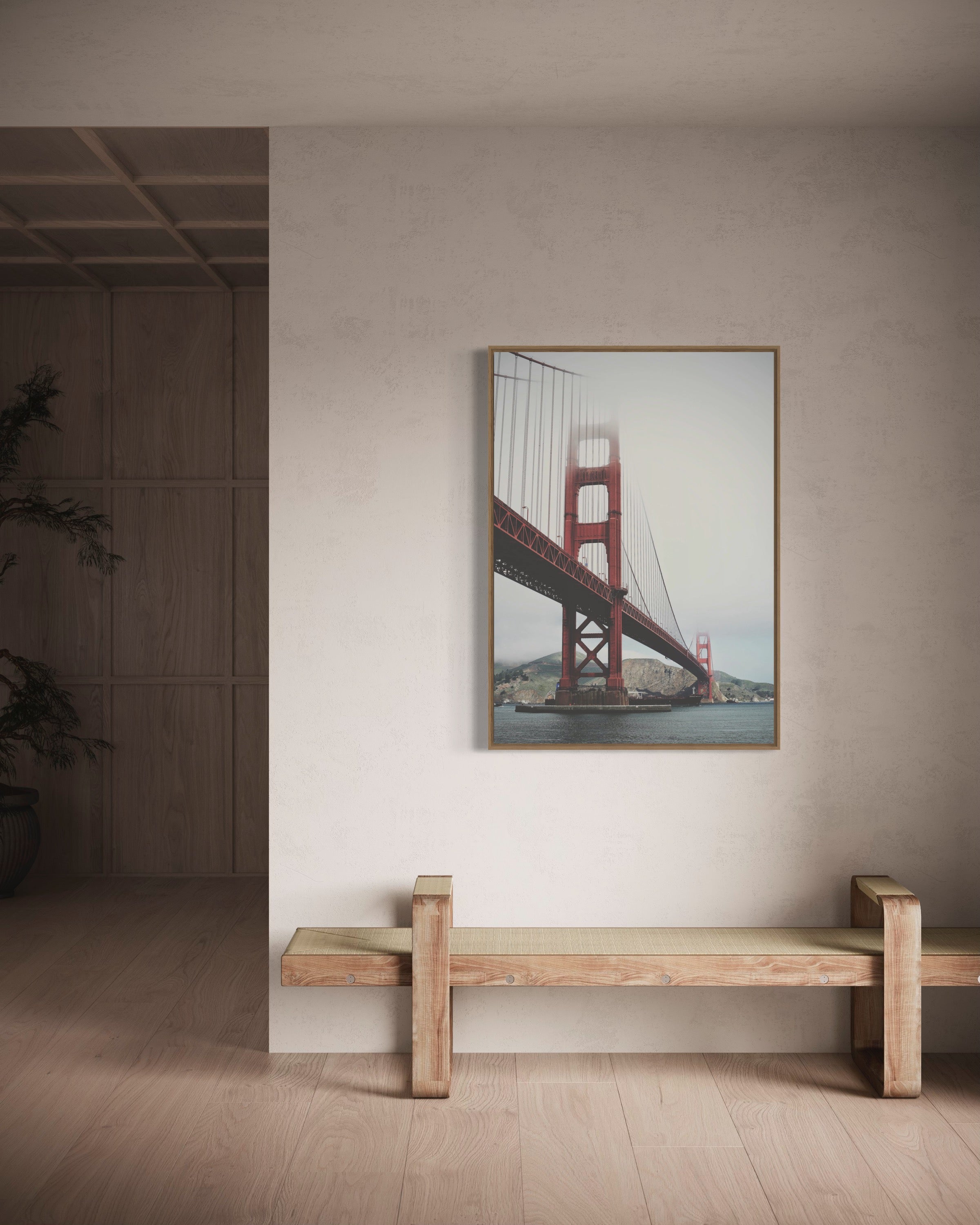 Golden Gate Bridge i tåge