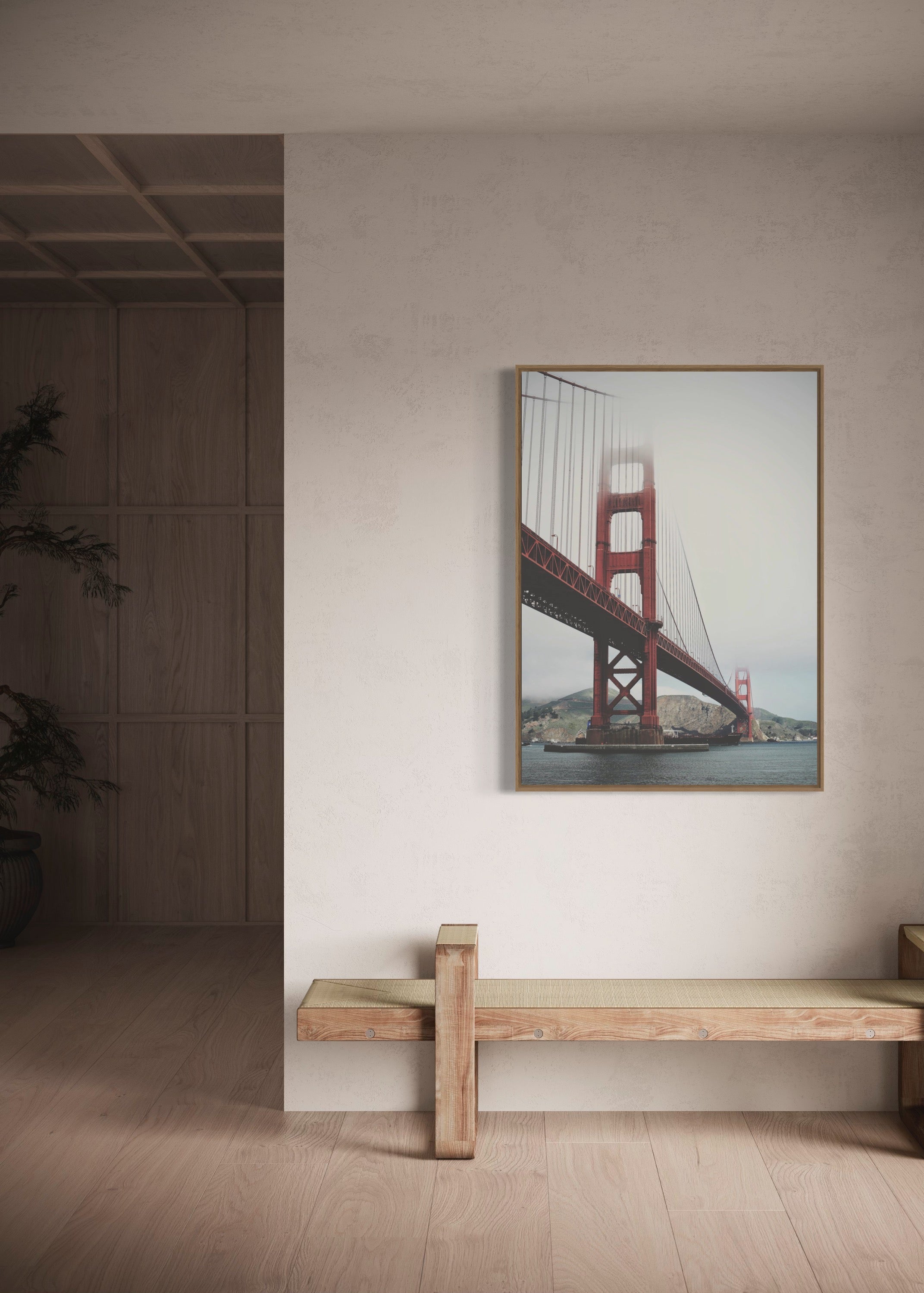 Golden Gate Bridge i tåge