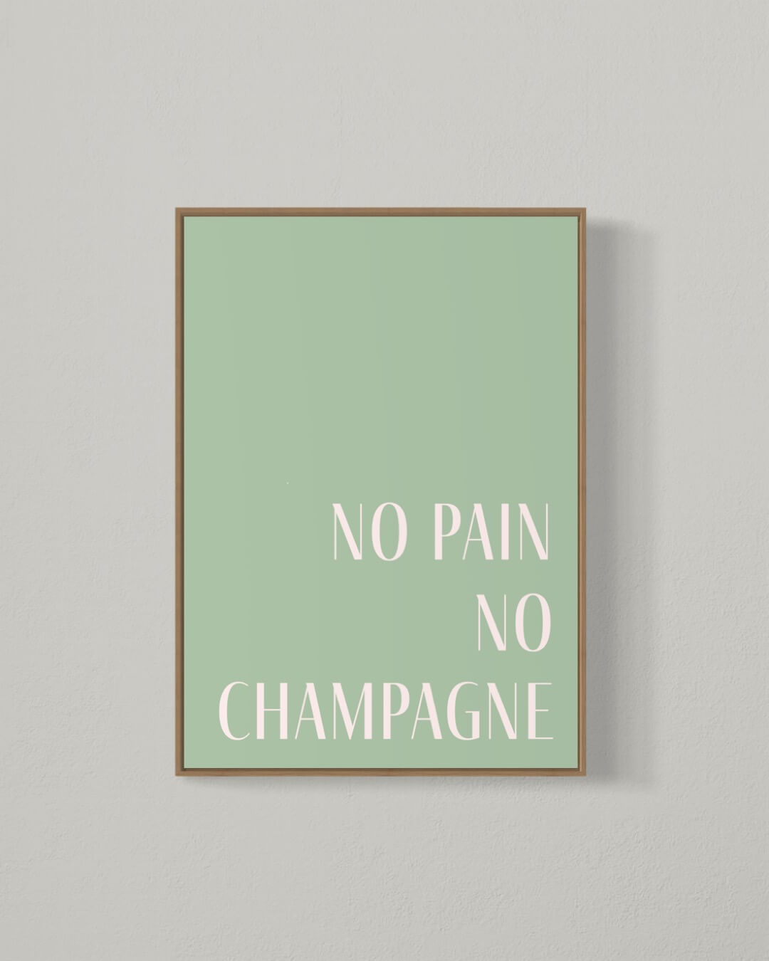 No pain no champagne - grøn