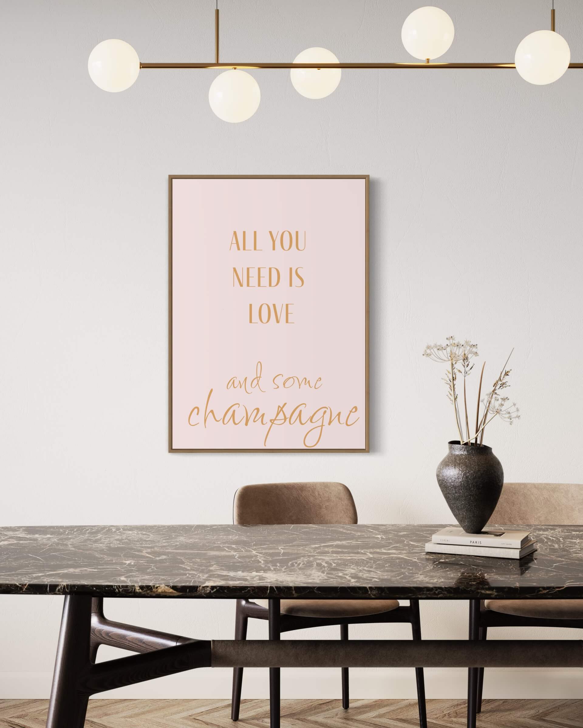 All you ned is love and some champagne