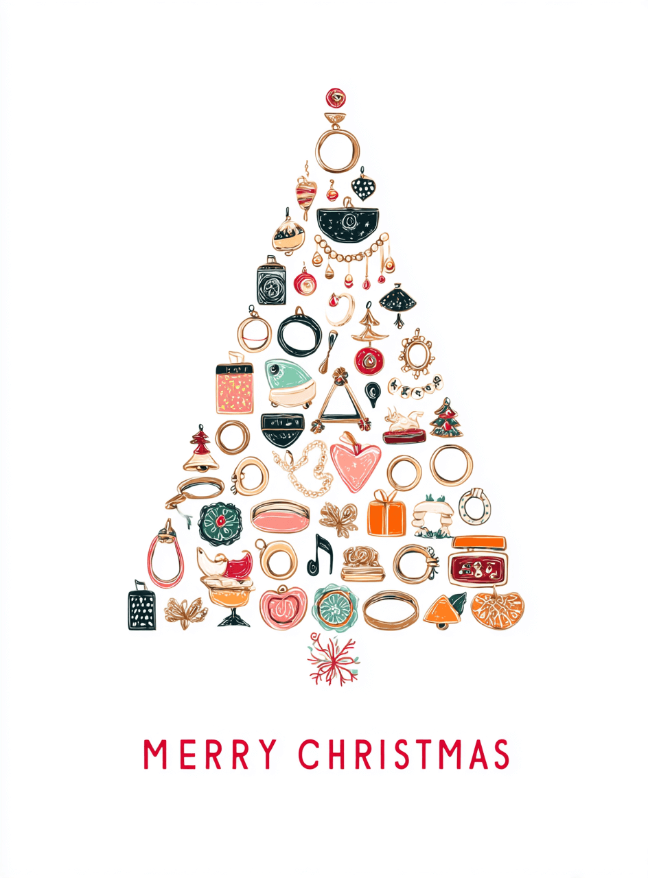 Juletræ af små skatte