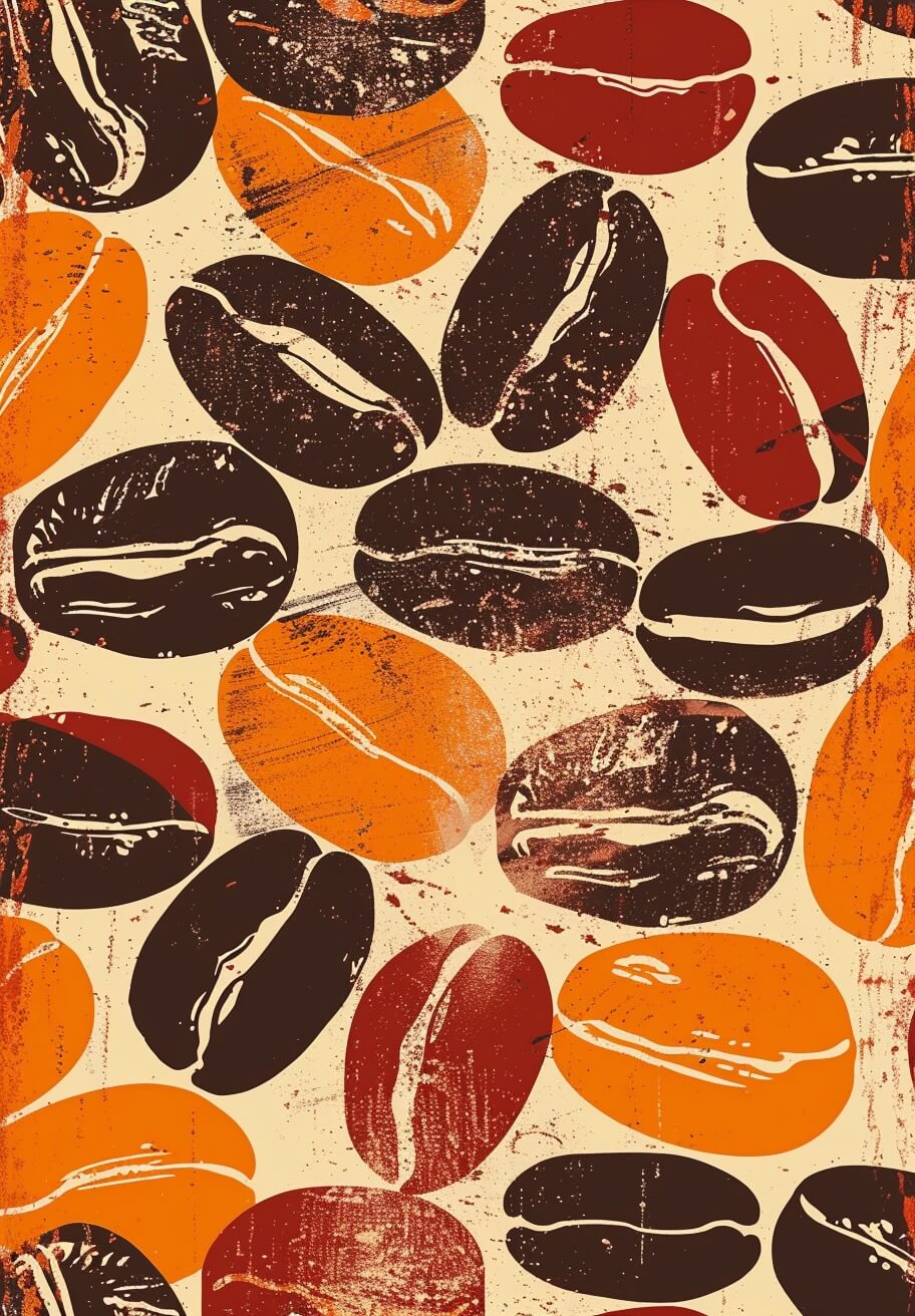 Kaffebønner - mønster