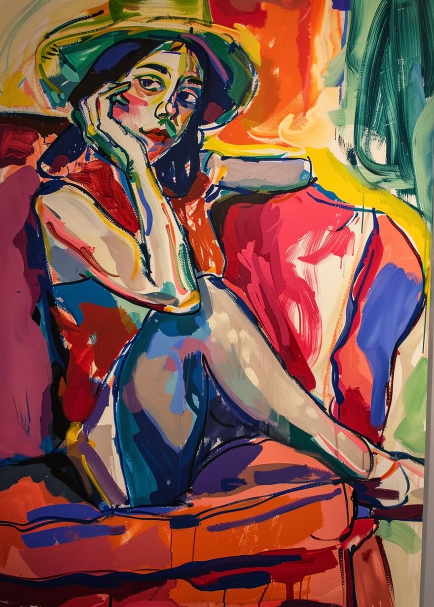 Lady in a sofa - Matisse style