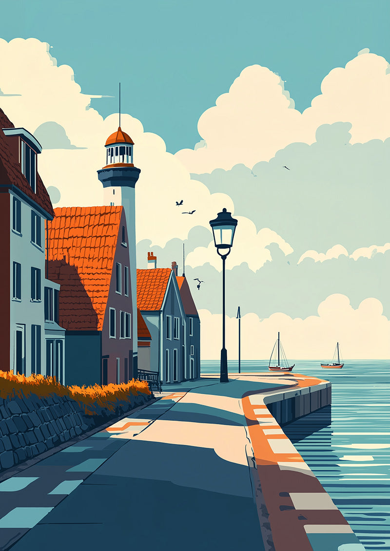 Langs havnen