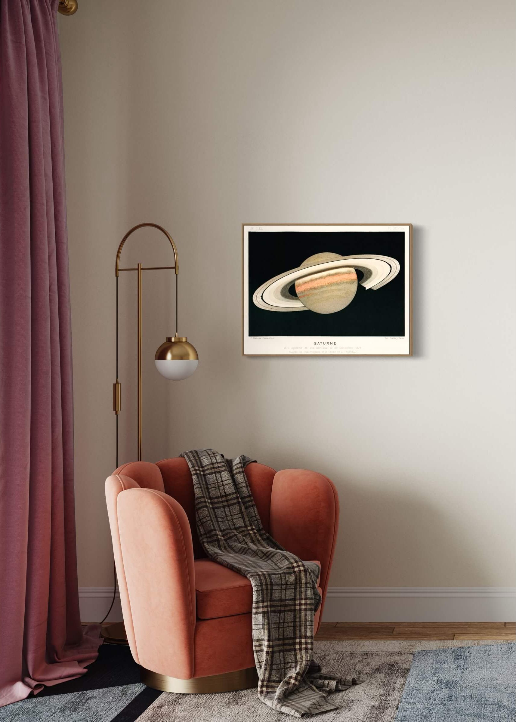 Litografi af Saturn