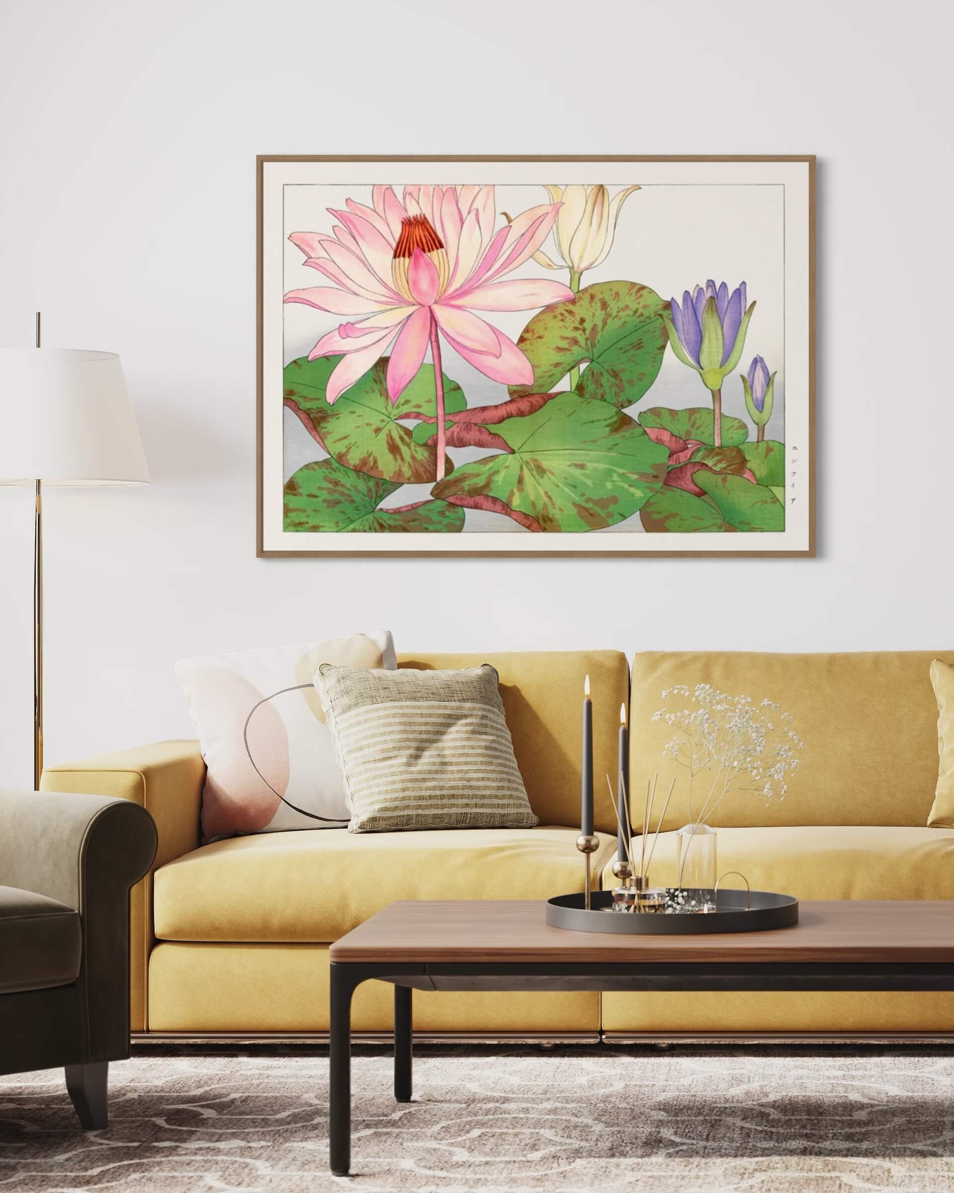 Lyserød nymphaea lotus