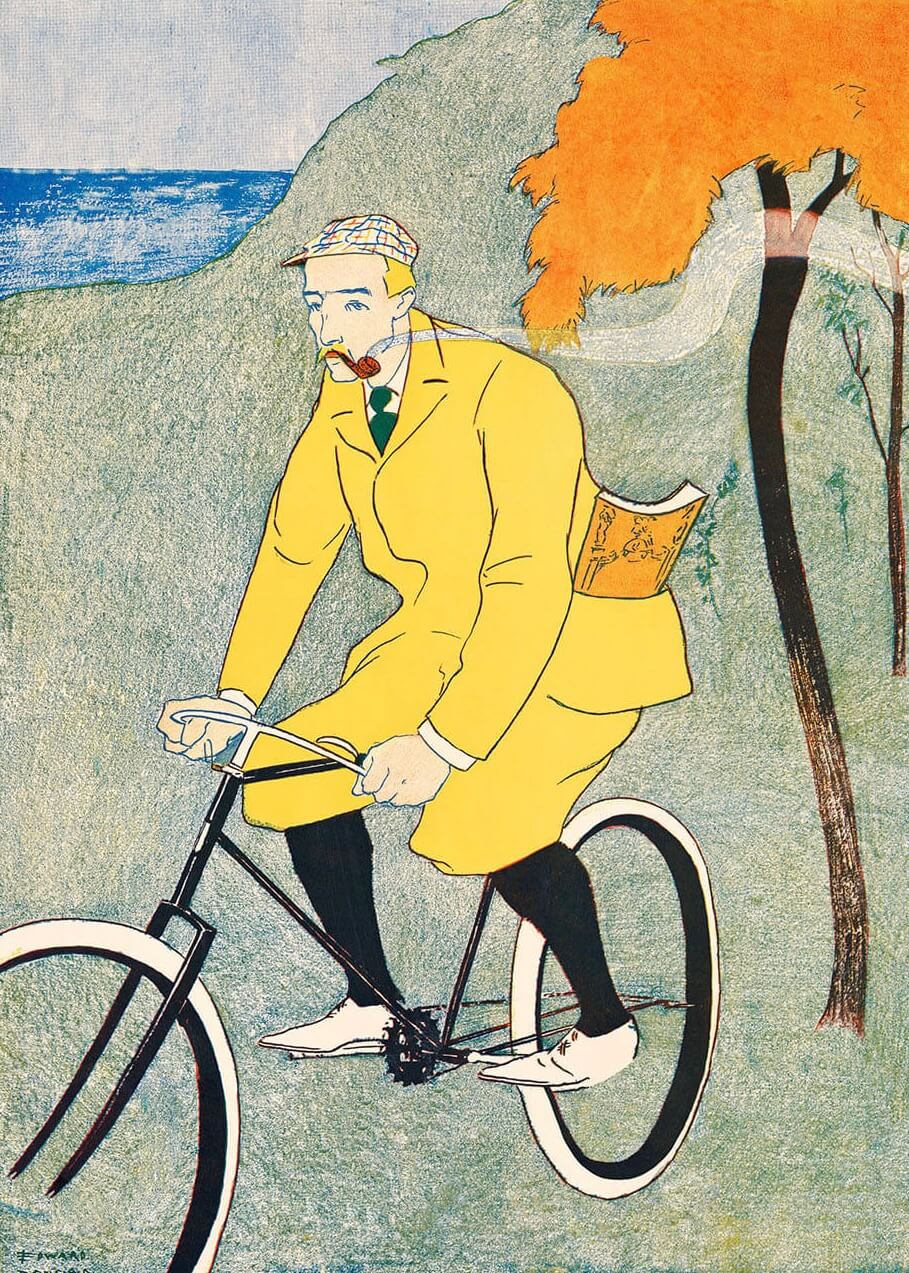 Man riding bicycle