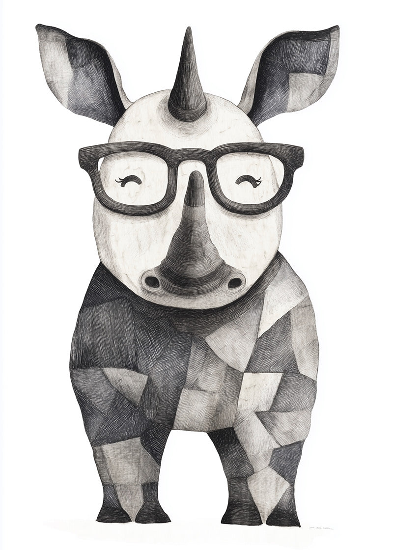 Næsehornet med briller