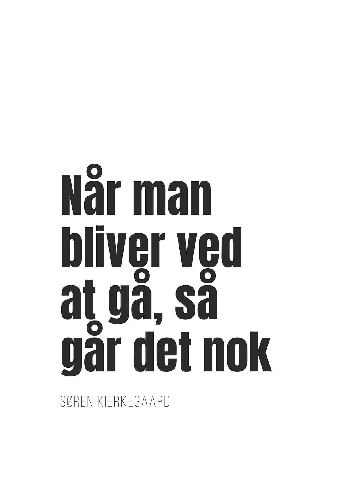 Når man bliver ved at gå