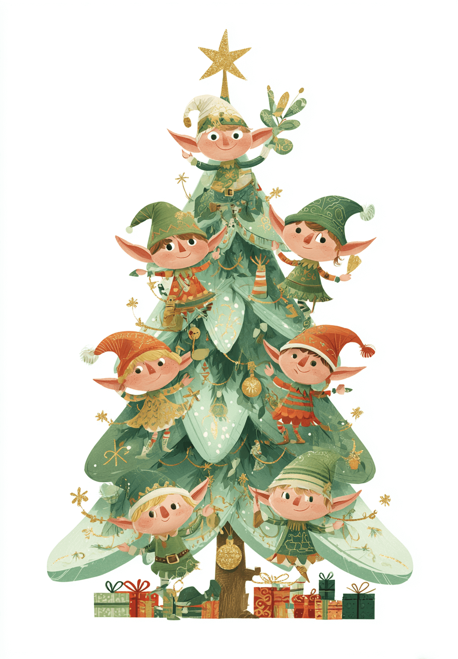 Nissevenner i juletræet