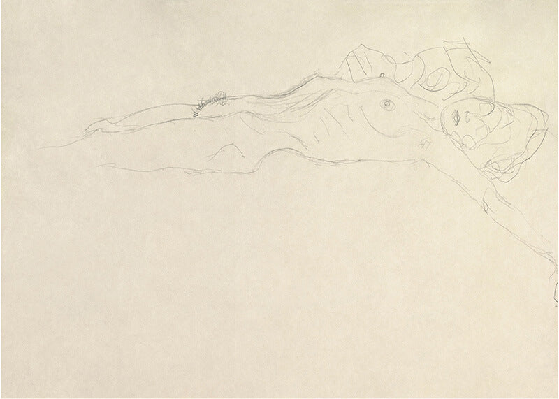 Reclining Nude with Outstretched Left Arm