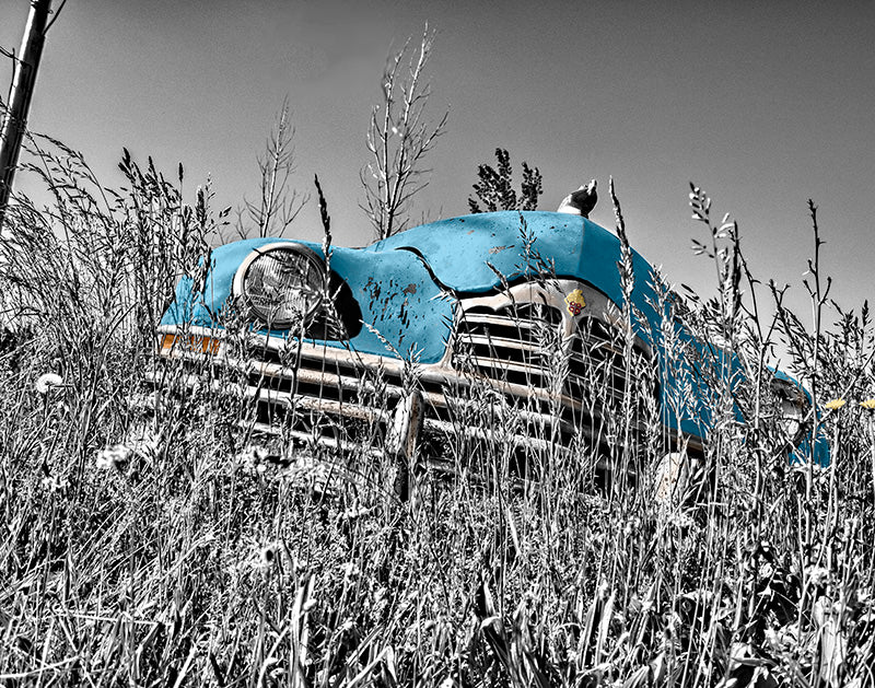 Retro Blue Car