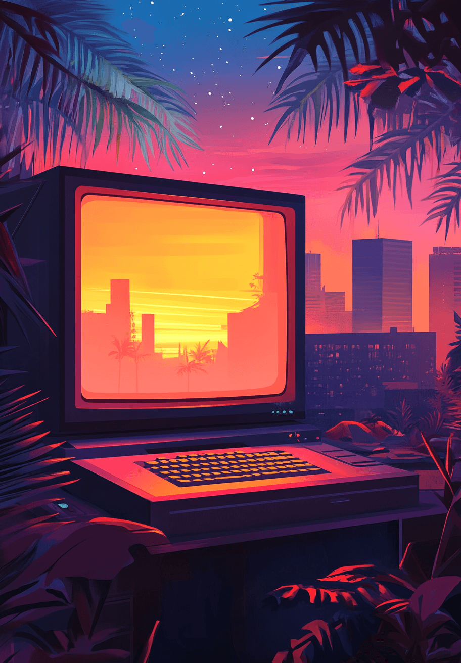 Retro Sunset Cybercity
