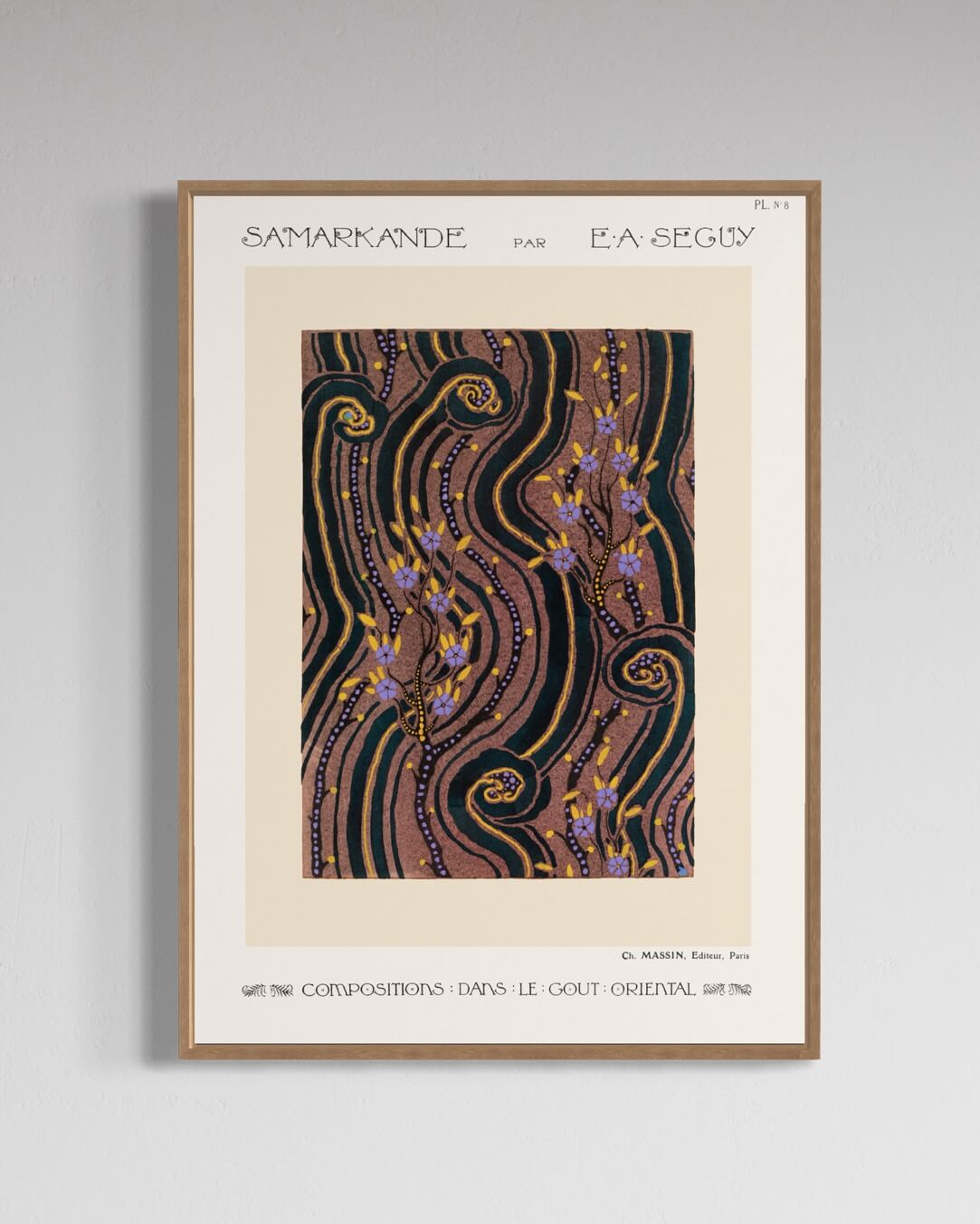 Samarkande blomstermønster i spiraler