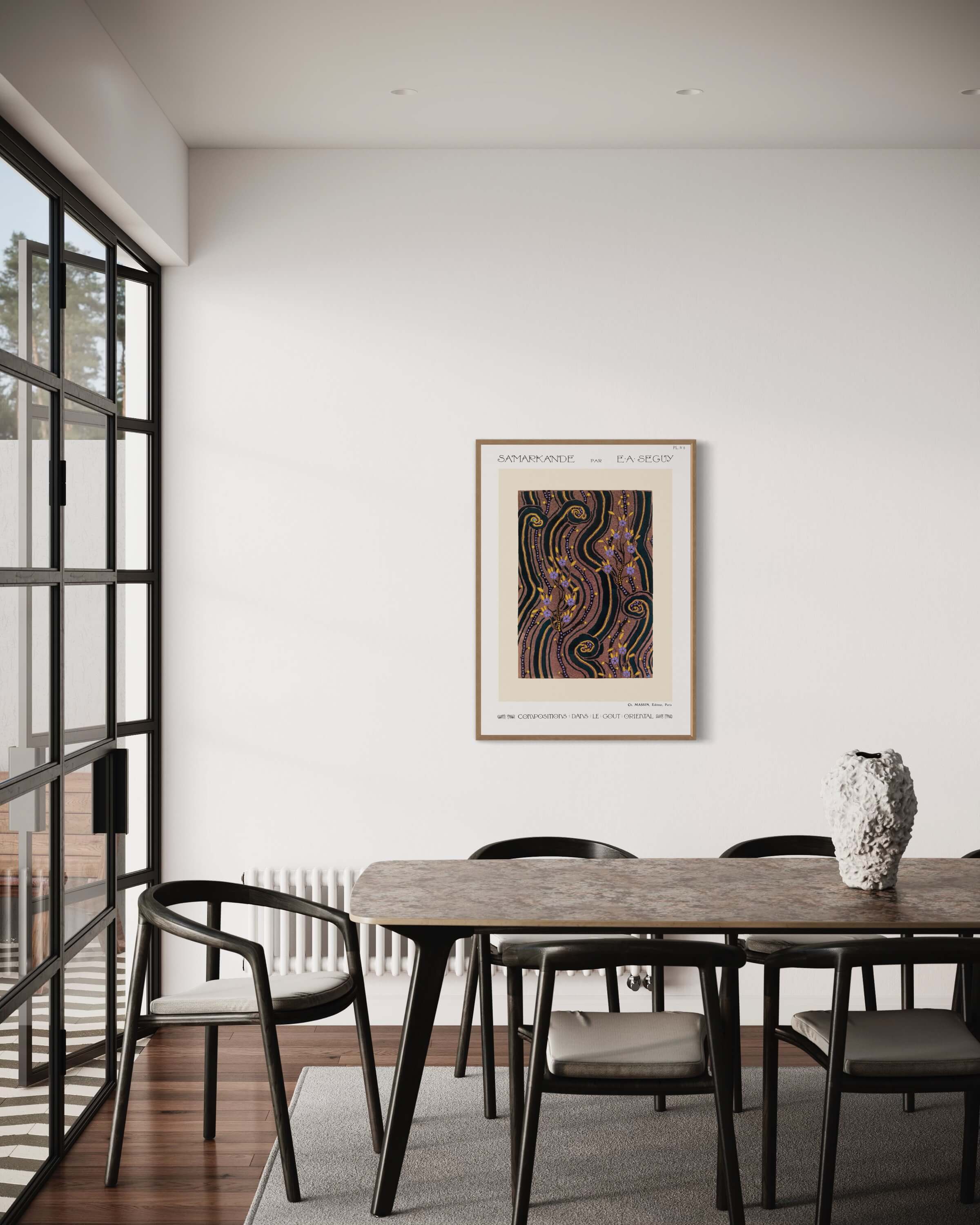 Samarkande blomstermønster i spiraler