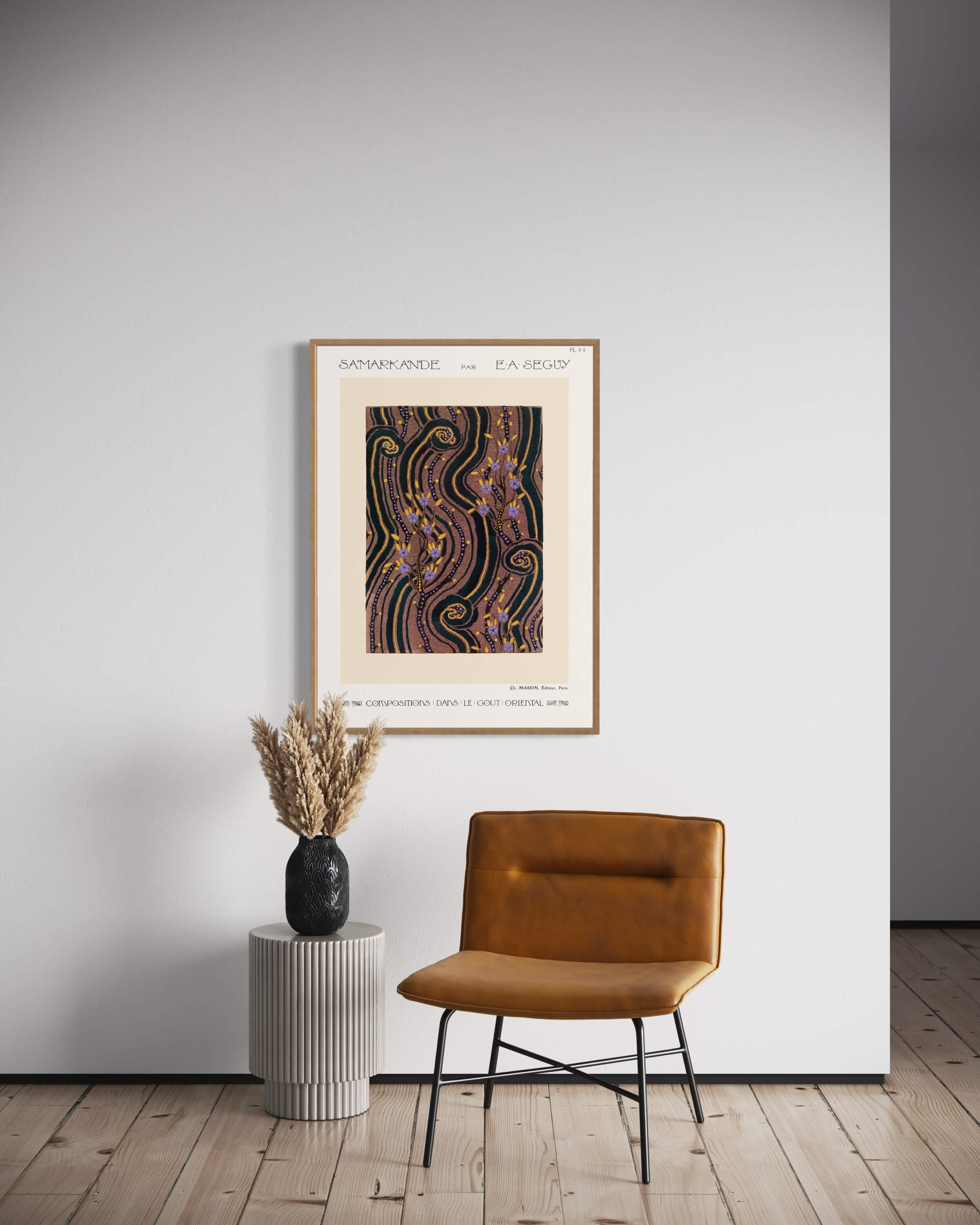 Samarkande blomstermønster i spiraler